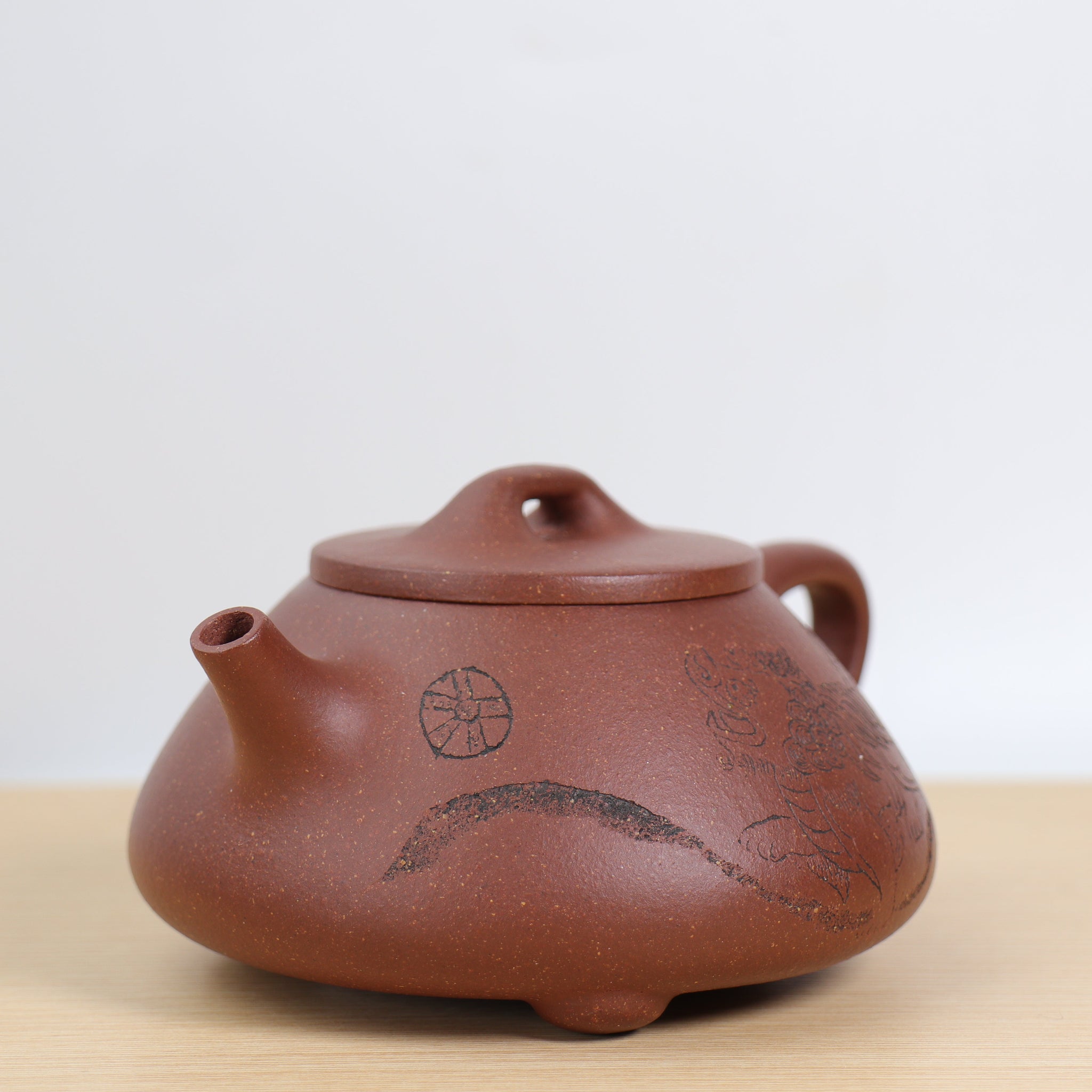 *Autumn Reward｜Buy one, get five free* [Auspicious] Purple clay teapot with green bottom groove