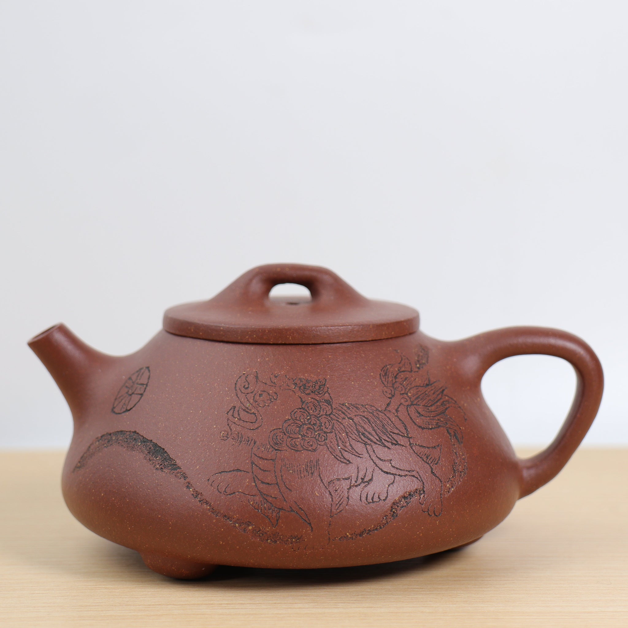 *Autumn Reward｜Buy one, get five free* [Auspicious] Purple clay teapot with green bottom groove