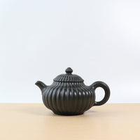 (Sold) *In Stock Taikoo **New Product* [Small Chrysanthemum Ribbed Pattern] Fully Handmade Original Mineral Xiang Tao Qing 32-petal Ribbed Purple Clay Teapot