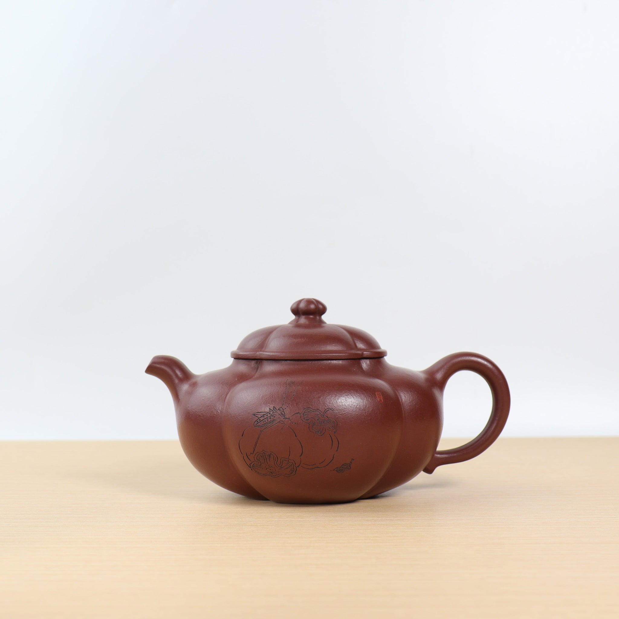 *Autumn Reward｜Buy one, get three free* [Begonia] Raw Mineral Purple Cinnamon Clay Calligraphy Purple Clay Teapot