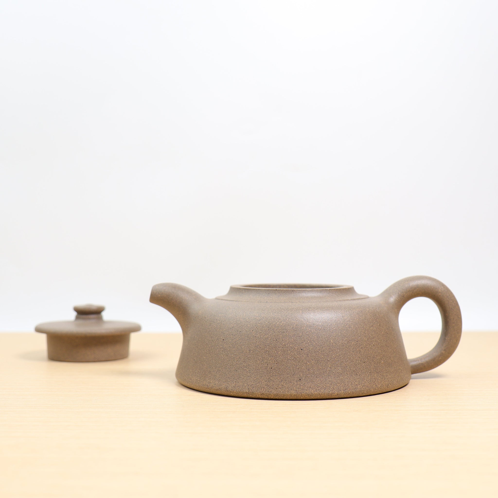 *Autumn Reward｜Buy one and get three free* [Flat Covered Jade Wall] Qingduan Mud Purple Clay Teapot