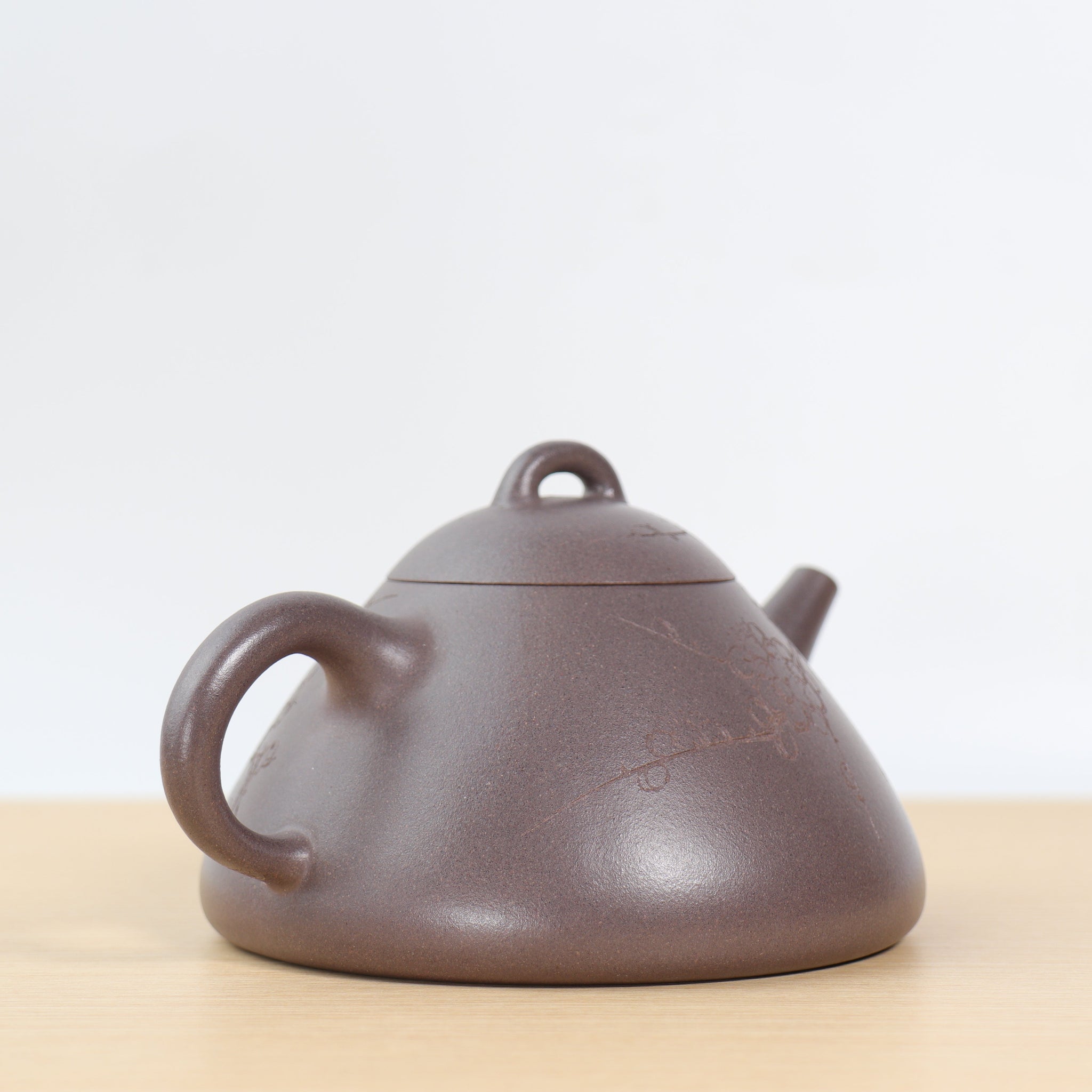 *Autumn reward｜Buy one and get five free* [Like a scoop] Fully handmade raw ore blue ash clay purple clay teapot (lid slightly defective)