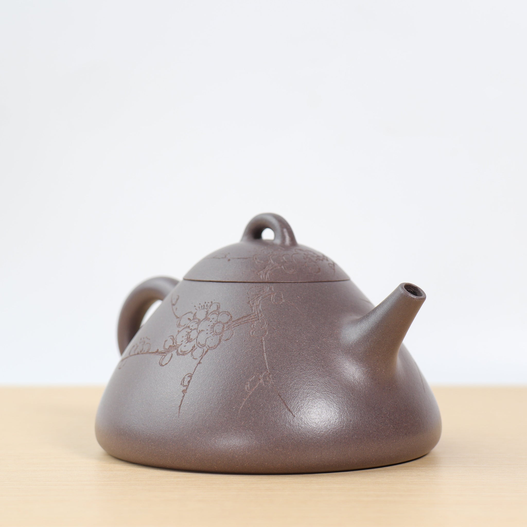 *Autumn reward｜Buy one and get five free* [Like a scoop] Fully handmade raw ore blue ash clay purple clay teapot (lid slightly defective)