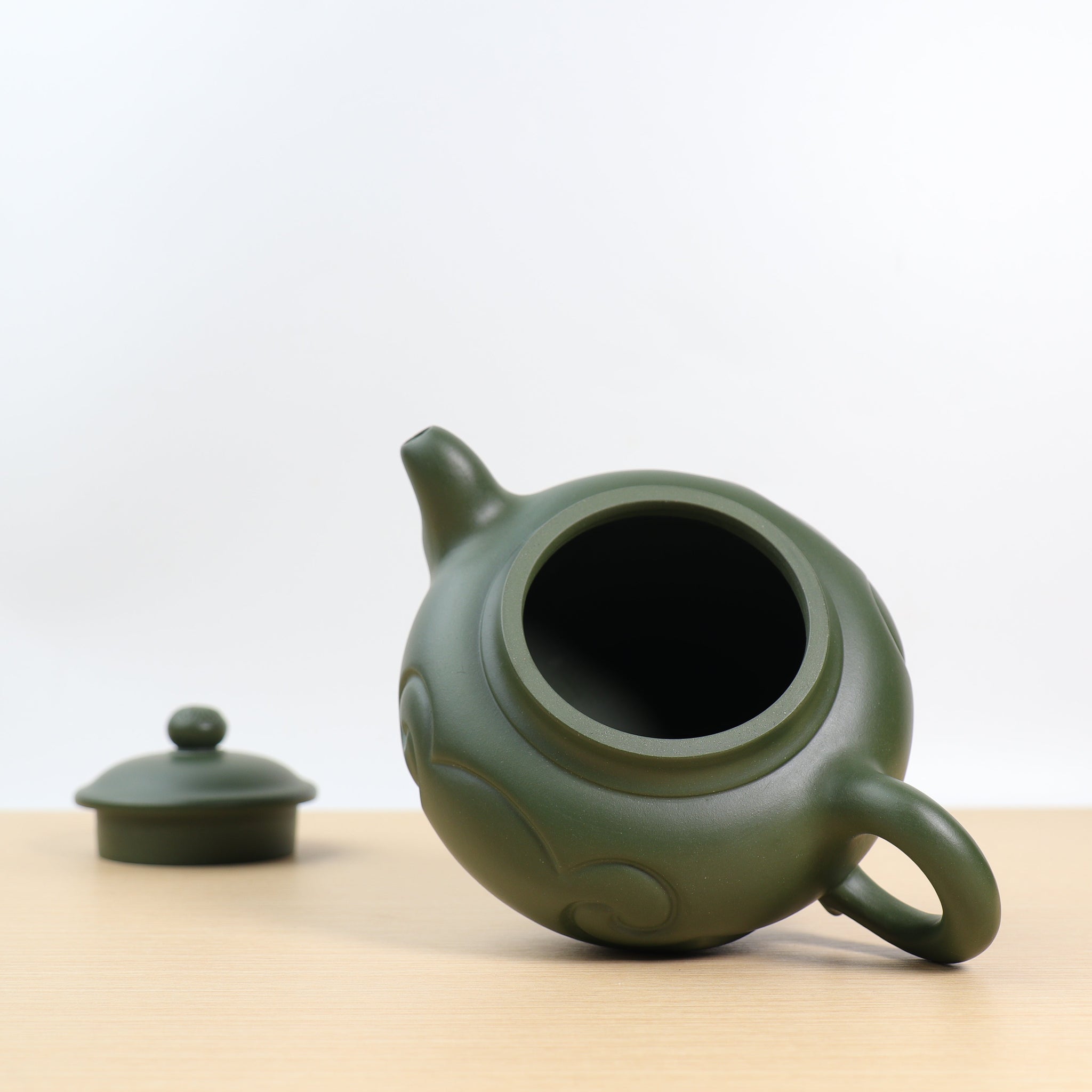 *Autumn Reward｜Buy one get five free* [Han Yun Ruyi] Fully handmade green clay and purple sand teapot