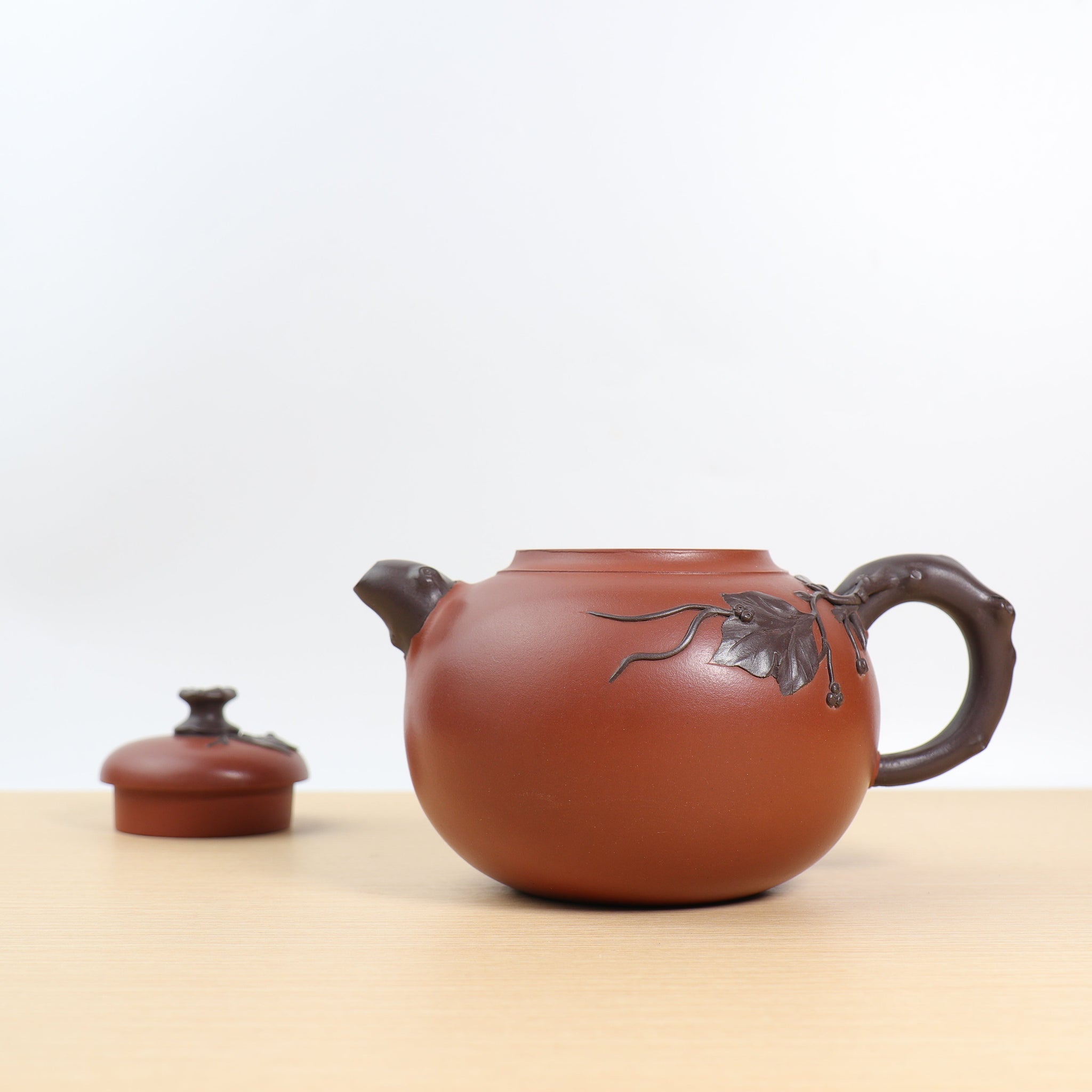 *Autumn Reward｜Buy one, get five free* [Shuoguo] Fully handmade purple sand teapot with red mud decals