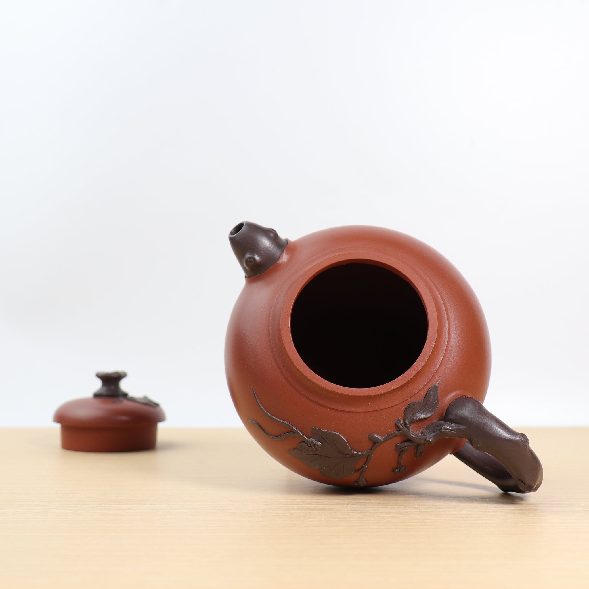 *Autumn Reward｜Buy one, get five free* [Shuoguo] Fully handmade purple sand teapot with red mud decals