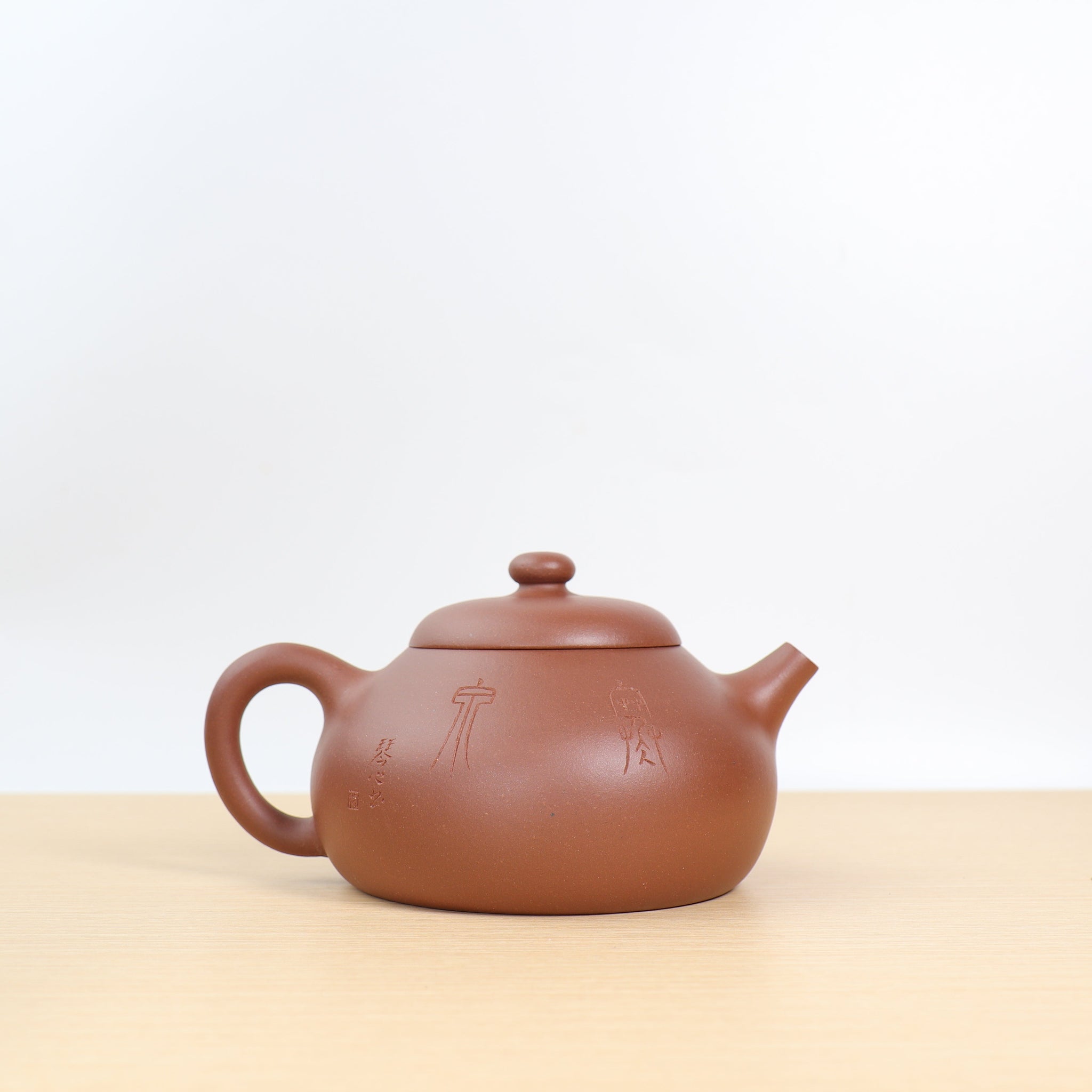 *Autumn Reward｜Buy one get five free* [Hanquan] Fully handmade purple sand teapot carved with red clay