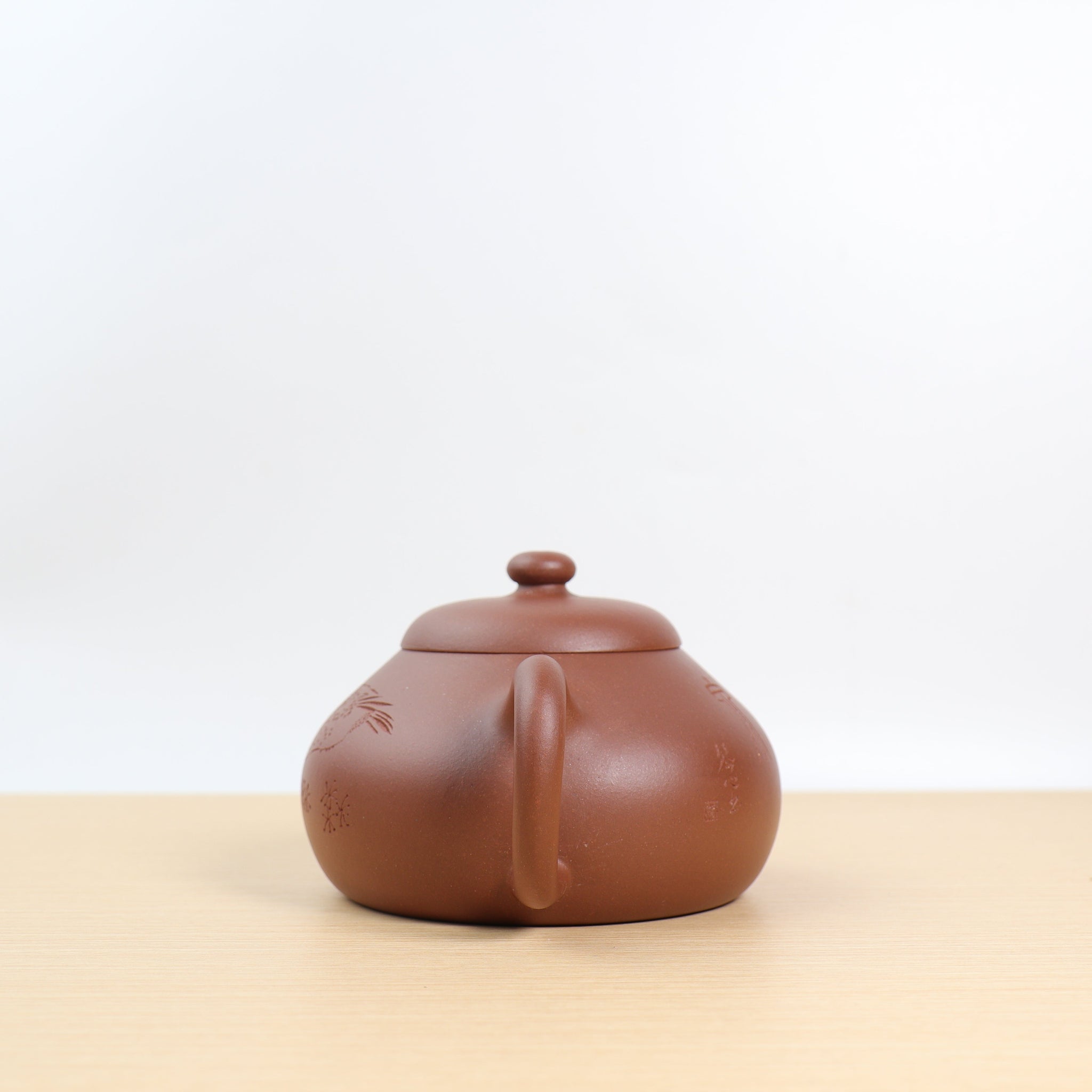 *Autumn Reward｜Buy one get five free* [Hanquan] Fully handmade purple sand teapot carved with red clay