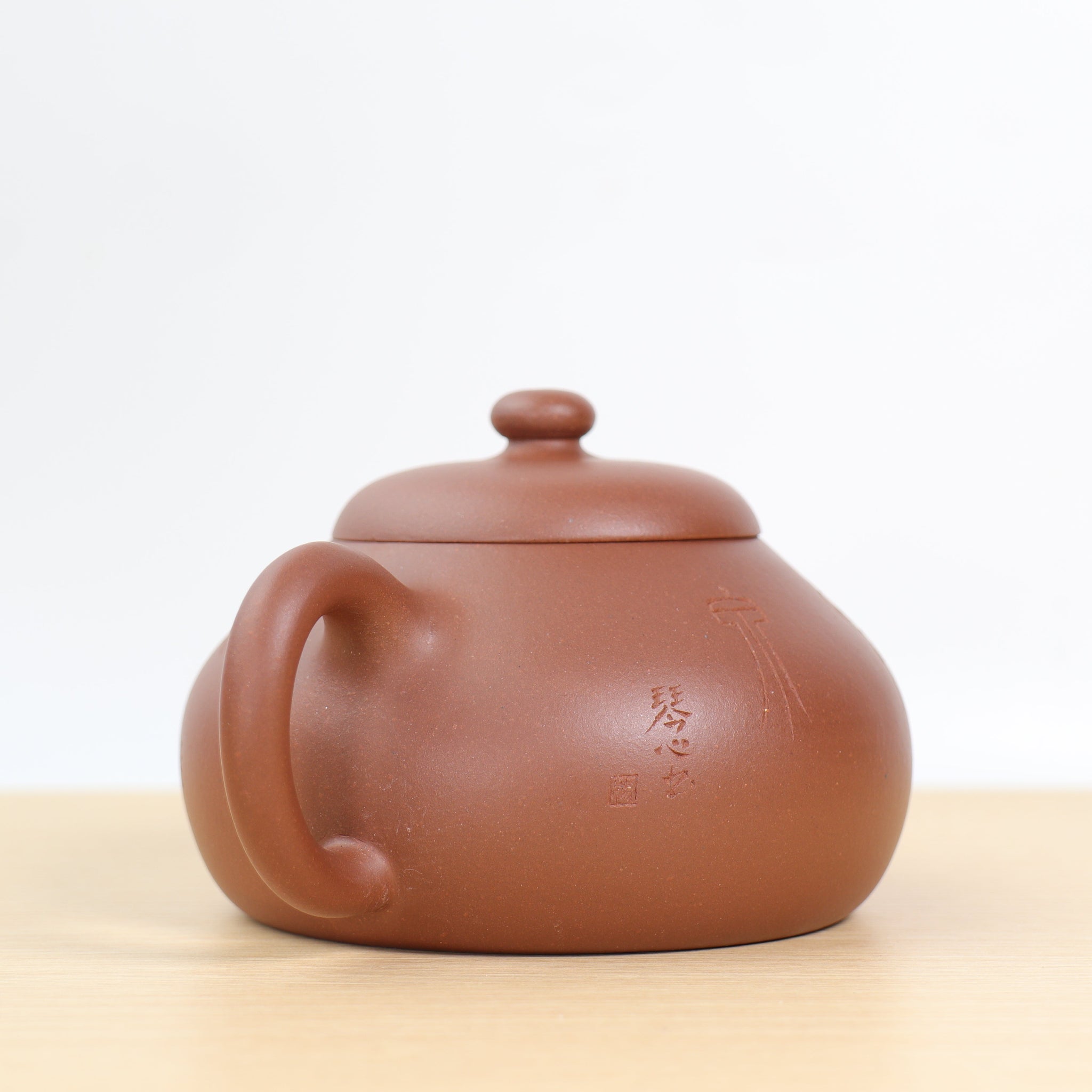 *Autumn Reward｜Buy one get five free* [Hanquan] Fully handmade purple sand teapot carved with red clay