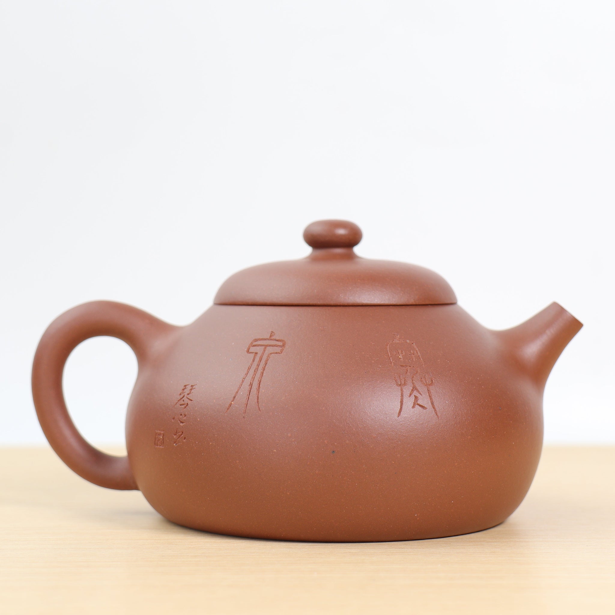 *Autumn Reward｜Buy one get five free* [Hanquan] Fully handmade purple sand teapot carved with red clay