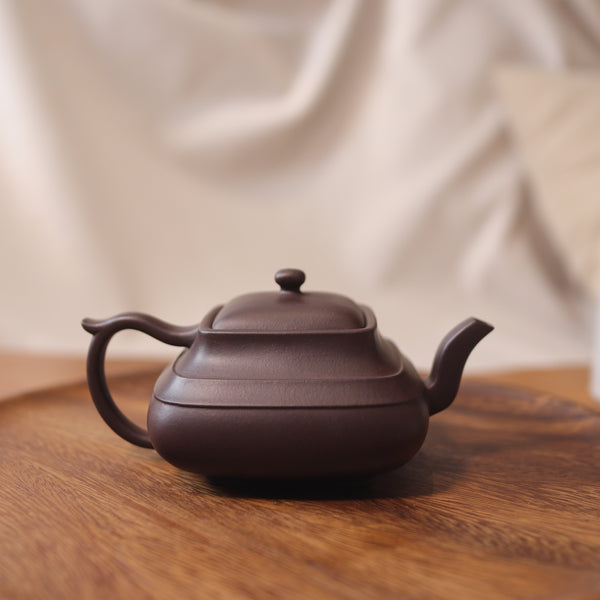 *新品*【錦雲四方】全手工原礦深井紫泥紫砂茶壺
