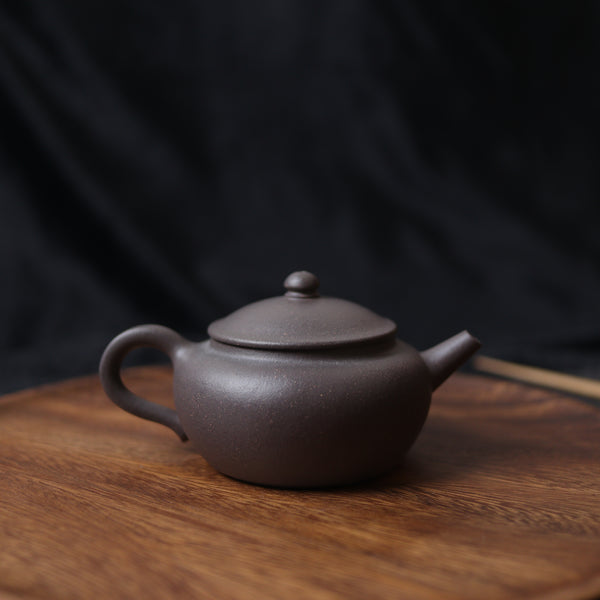 （已售出）*新品*【笠帽】全手工紫泥段泥共生礦紫砂茶壺