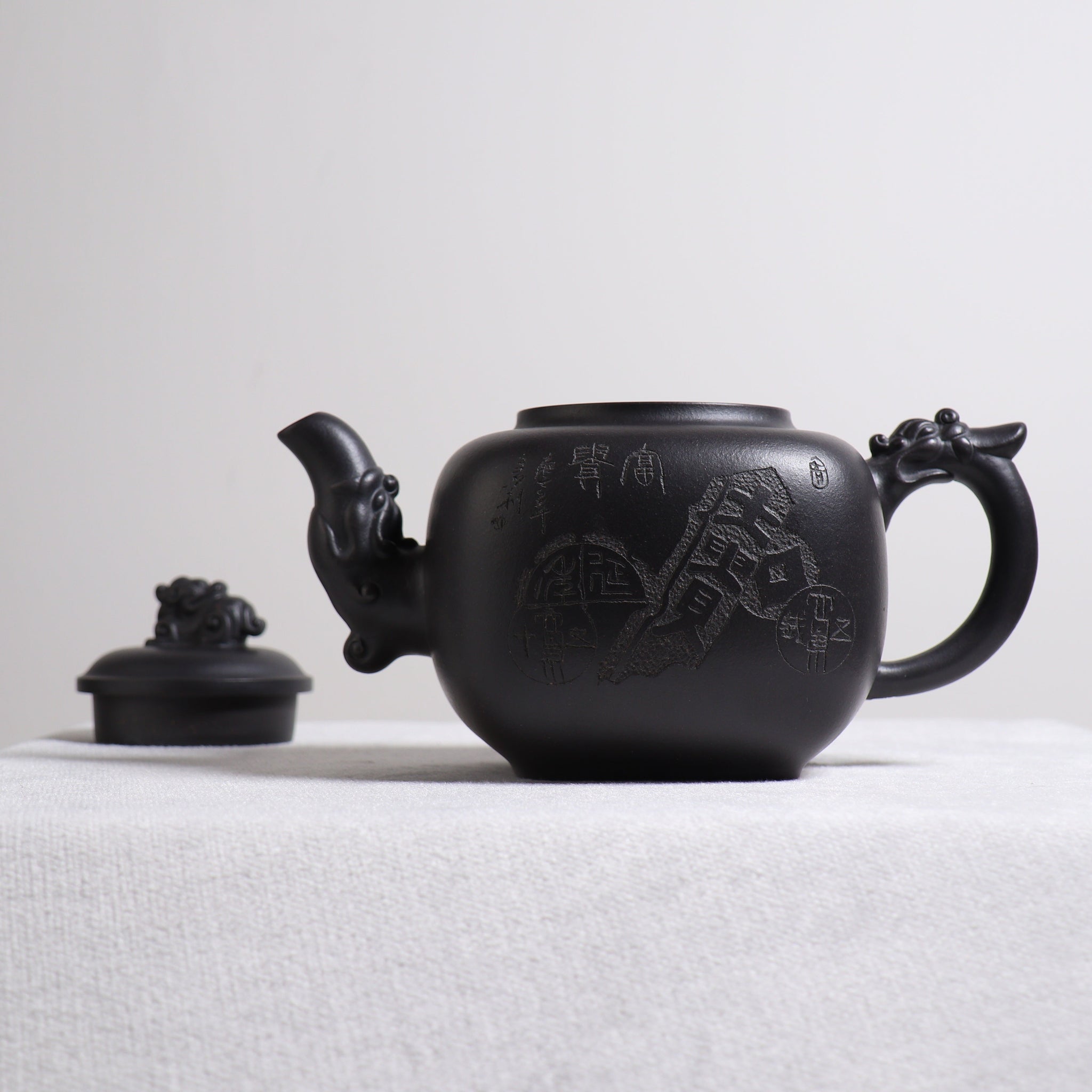 *Autumn Reward｜Buy one, get three free* [Dragon Roar] Raw Ore Yellow Auspicious Beast Purple Clay Teapot