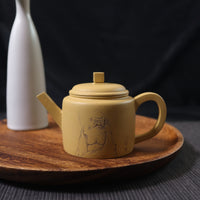 *New Product* [Rongde·Buddha] Fully handmade purple sand teapot carved with raw ore Benshan clay