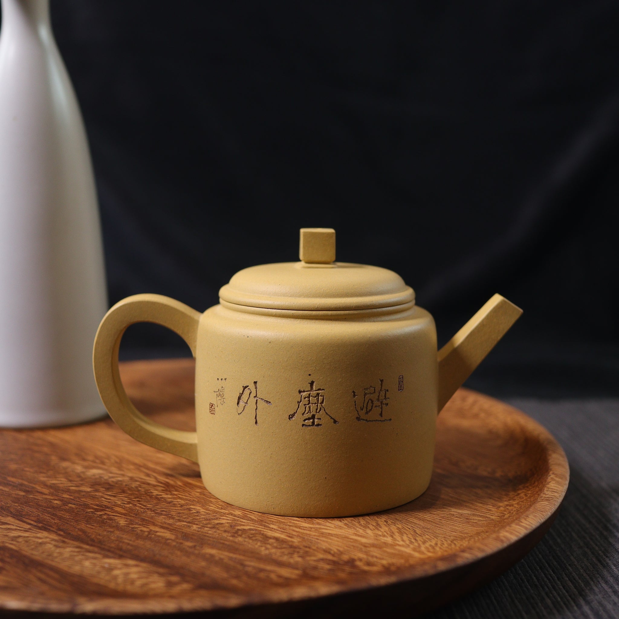 *New Product* [Rongde·Fruit] Fully handmade purple sand teapot carved with raw ore Benshan clay