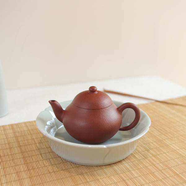 【孟臣·梨形】全手工朱泥摹古紫砂茶壺