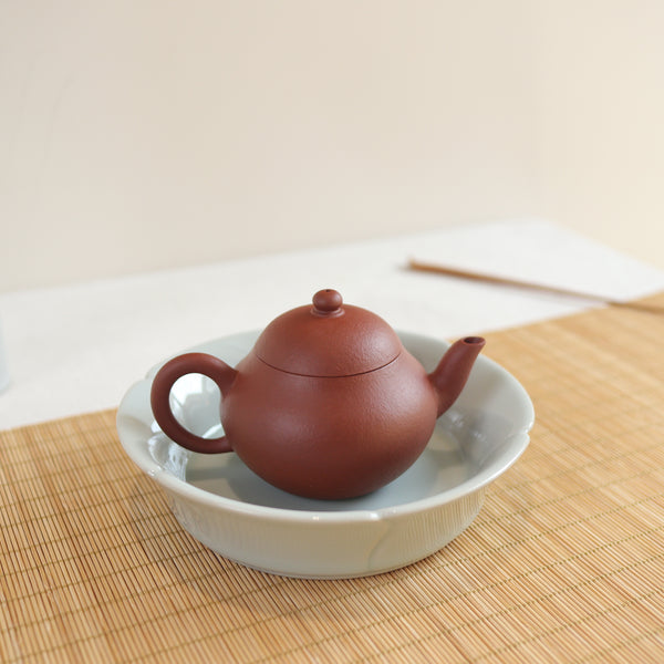 【孟臣·梨形】全手工朱泥摹古紫砂茶壺