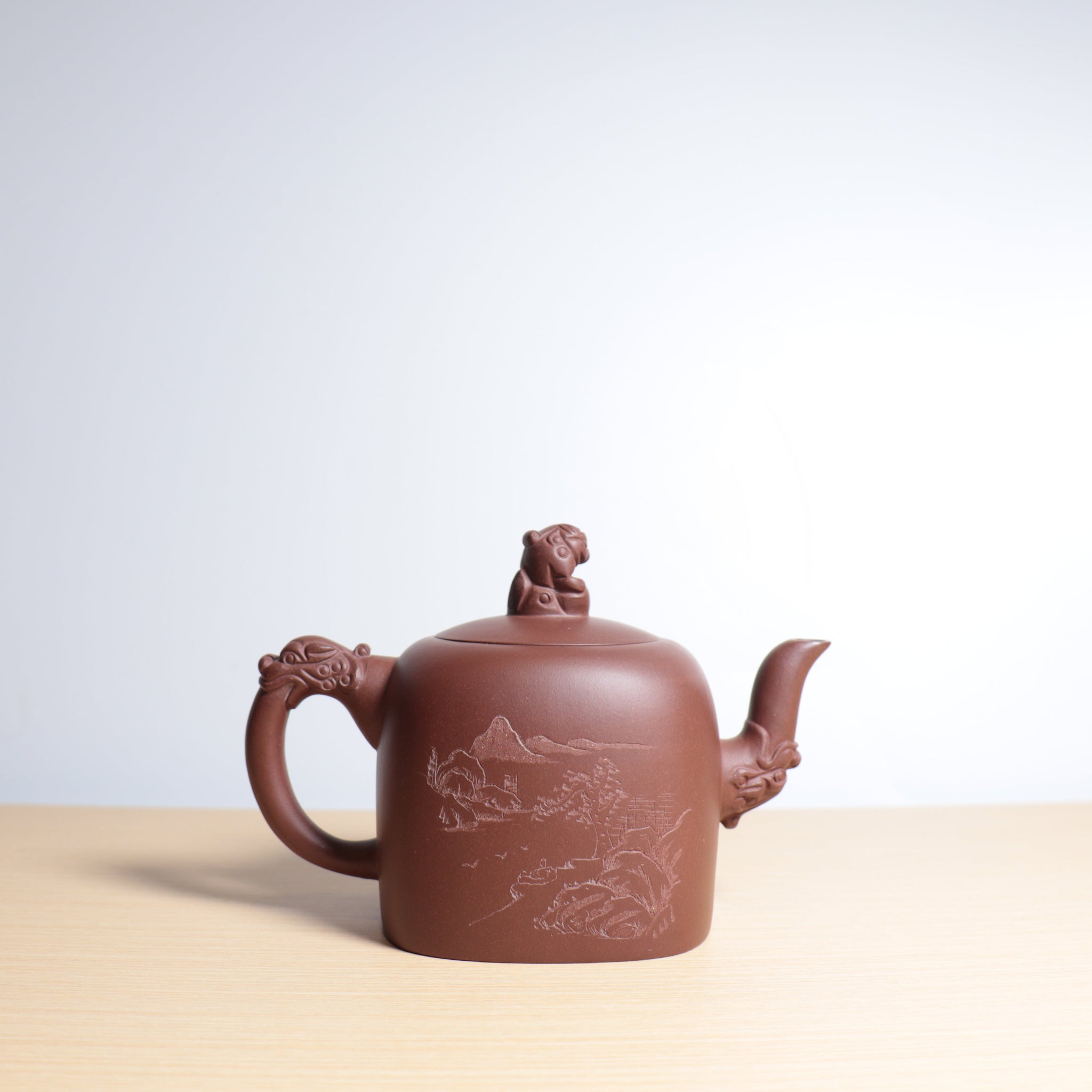 *Autumn Reward｜Buy one, get three free* [Chinese Seal] Raw Mineral Purple Clay Carved Purple Clay Teapot