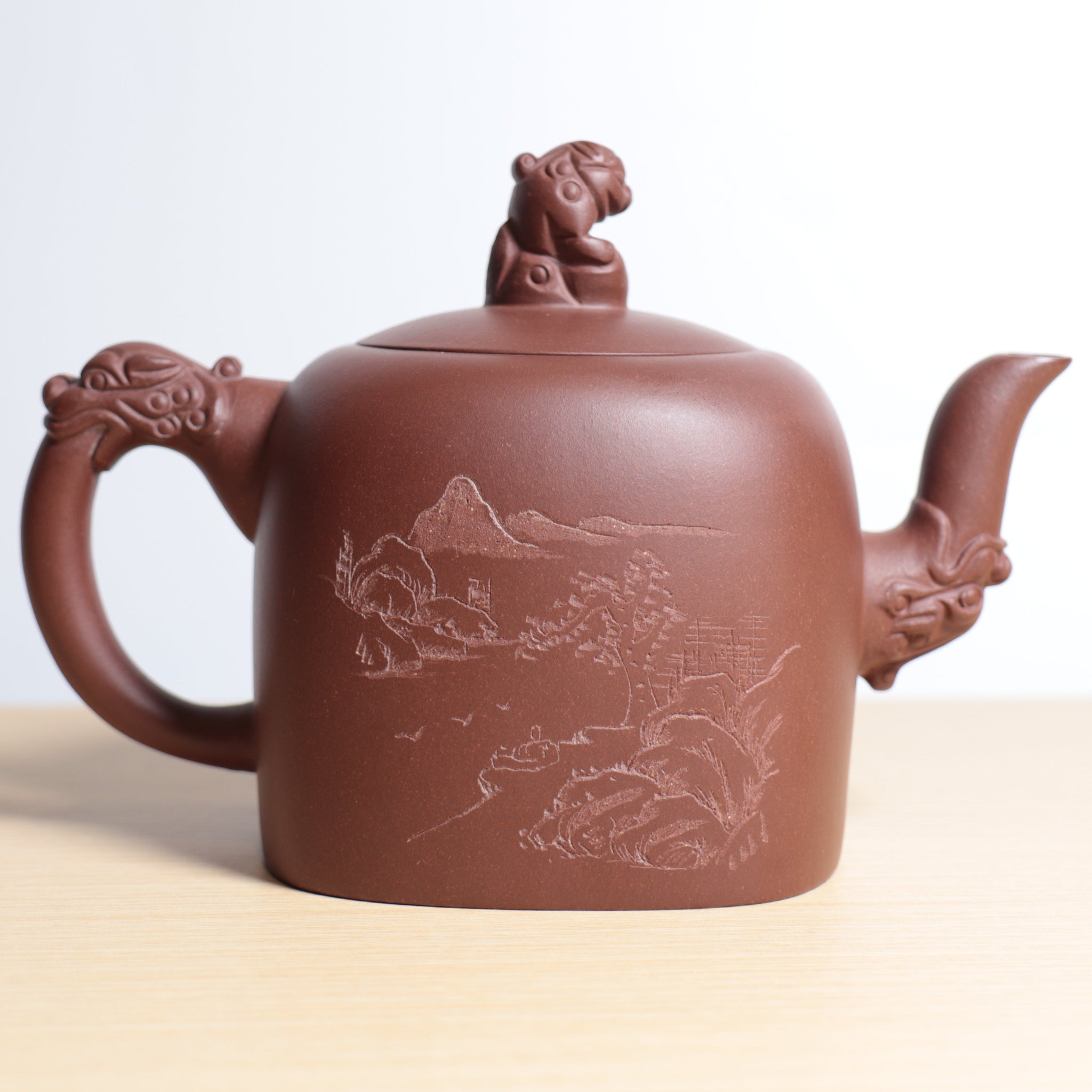 *Autumn Reward｜Buy one, get three free* [Chinese Seal] Raw Mineral Purple Clay Carved Purple Clay Teapot