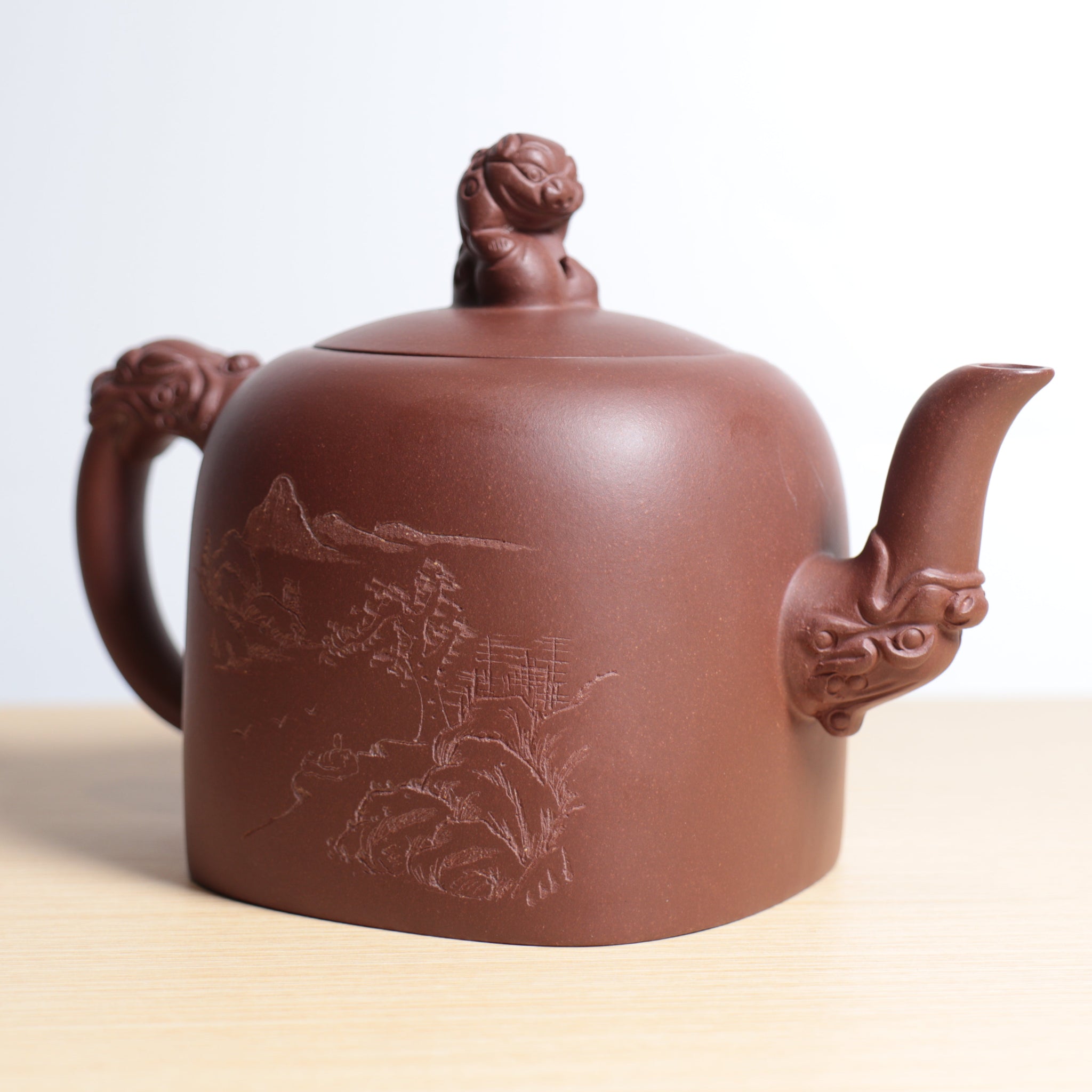 *Autumn Reward｜Buy one, get three free* [Chinese Seal] Raw Mineral Purple Clay Carved Purple Clay Teapot