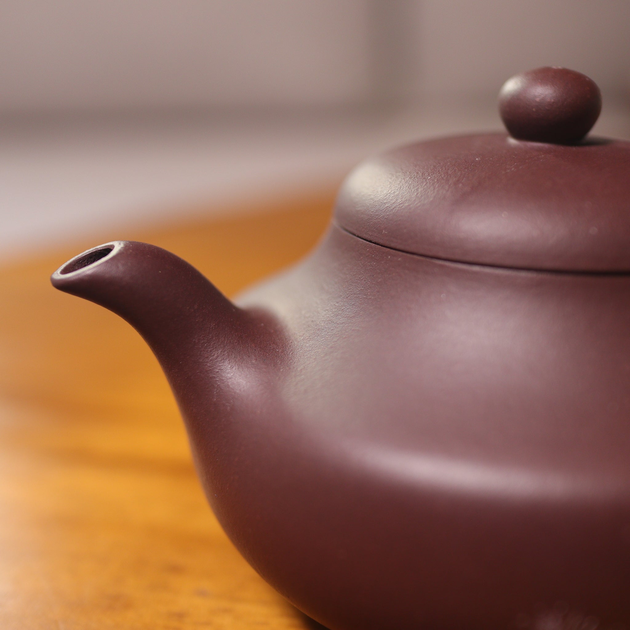 【Albizia】Original purple clay carving calligraphy and painting purple sand teapot