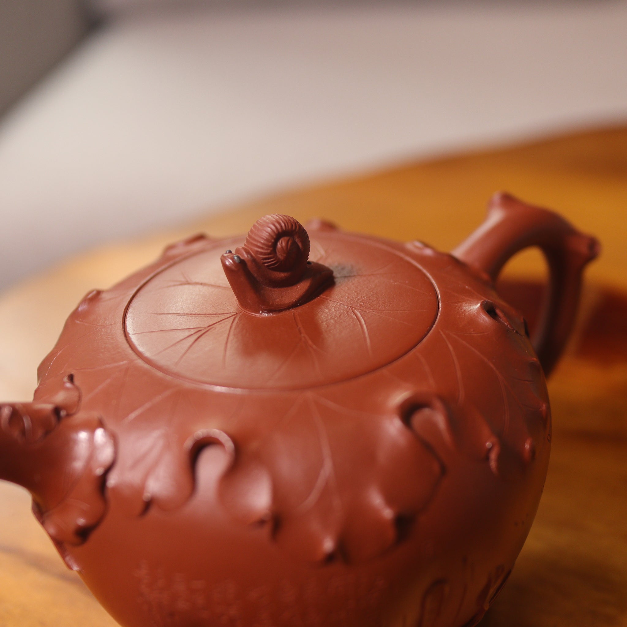 (Sold) *New Product* [Qinglian] Original Mineral Dahongpao Decal Carved Calligraphy and Painting Purple Clay Teapot