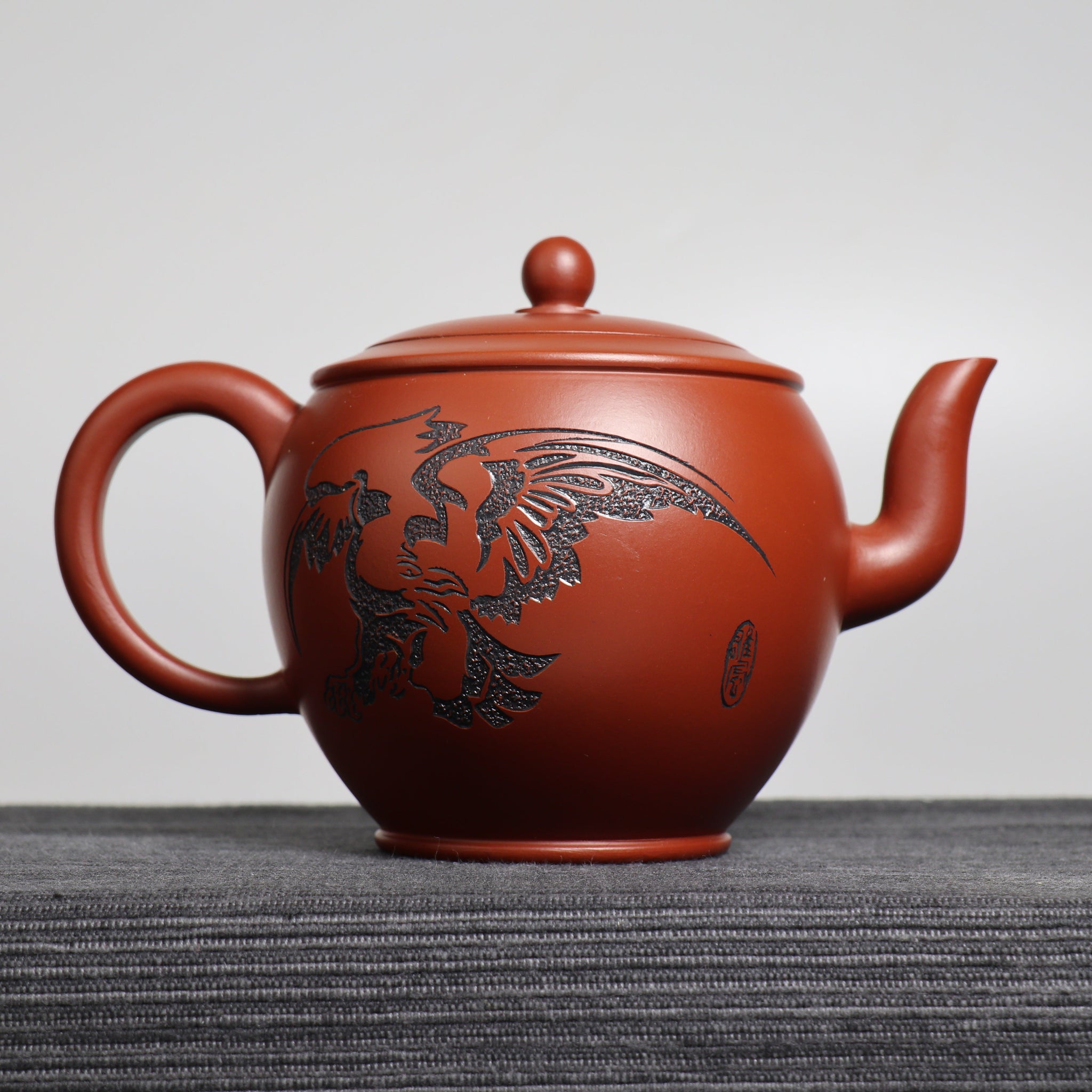 *Autumn Reward｜Buy one and get three free* [Mingxiang] Dahongpao Phoenix spreads its wings and depicts a purple clay teapot