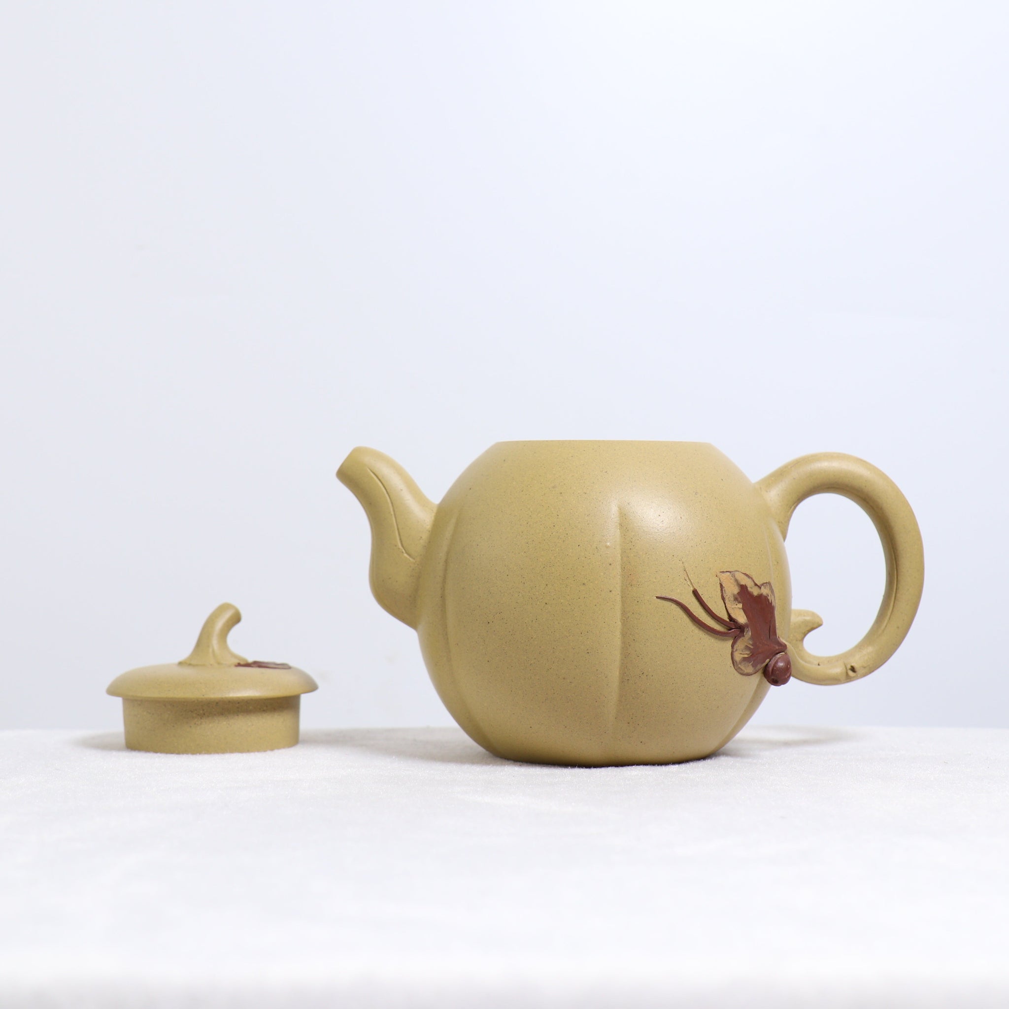 *Autumn Reward｜Buy one, get three free* [Egg Melon] Raw Mineral Yellow Segment Mud Decal Purple Clay Teapot