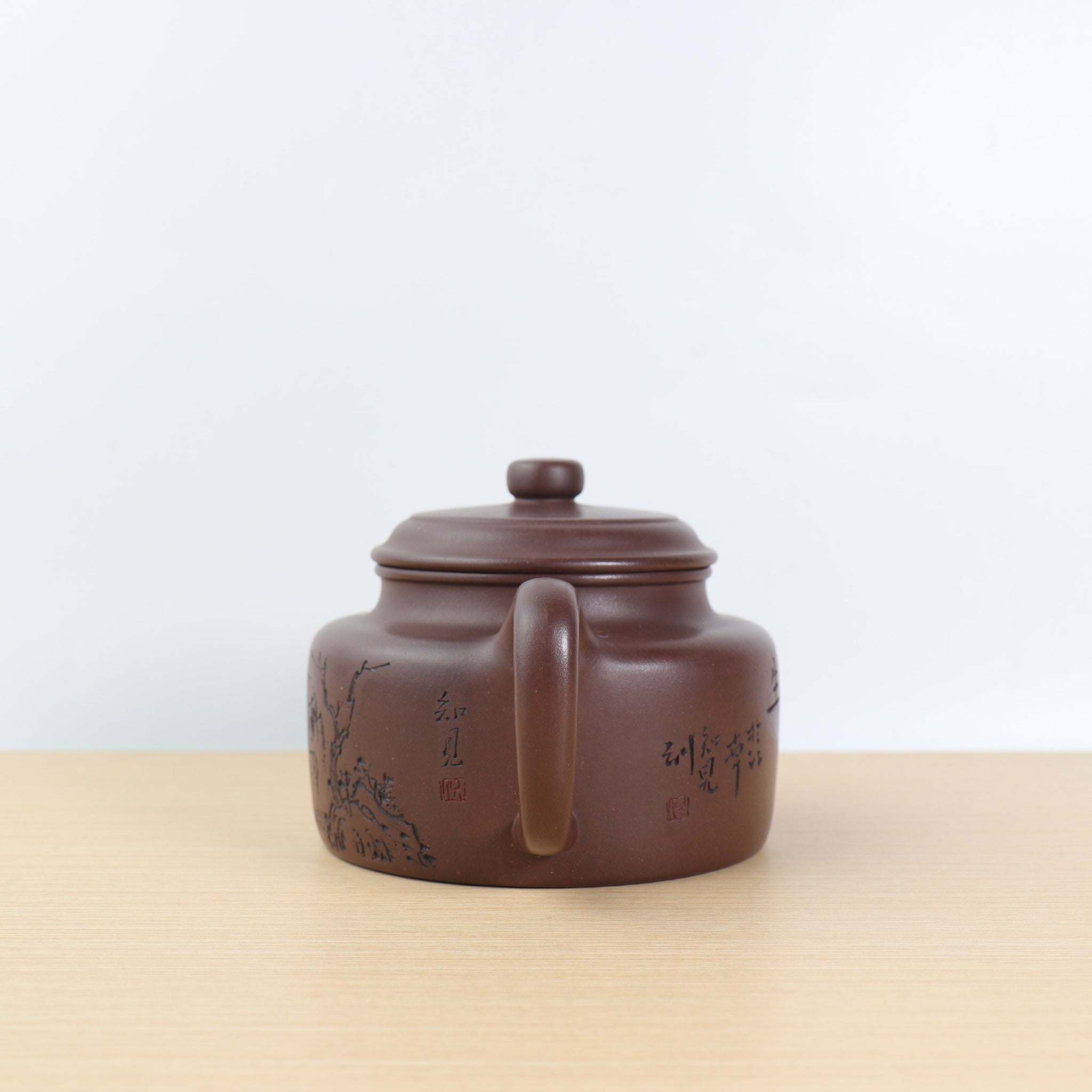 *Autumn Reward｜Buy one get three free* [De Zhong] Original ore old purple clay carved purple clay teapot 