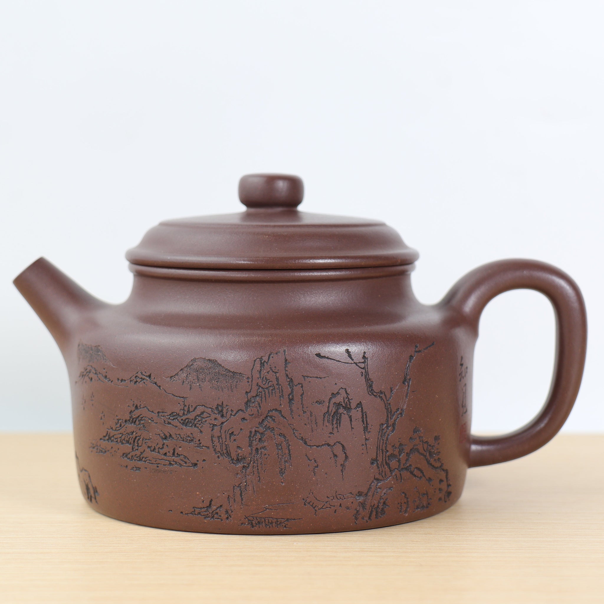 *Autumn Reward｜Buy one get three free* [De Zhong] Original ore old purple clay carved purple clay teapot 