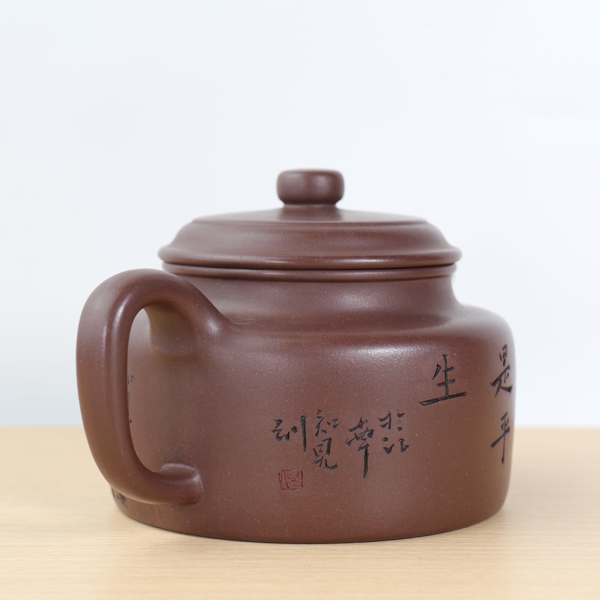 *Autumn Reward｜Buy one get three free* [De Zhong] Original ore old purple clay carved purple clay teapot 