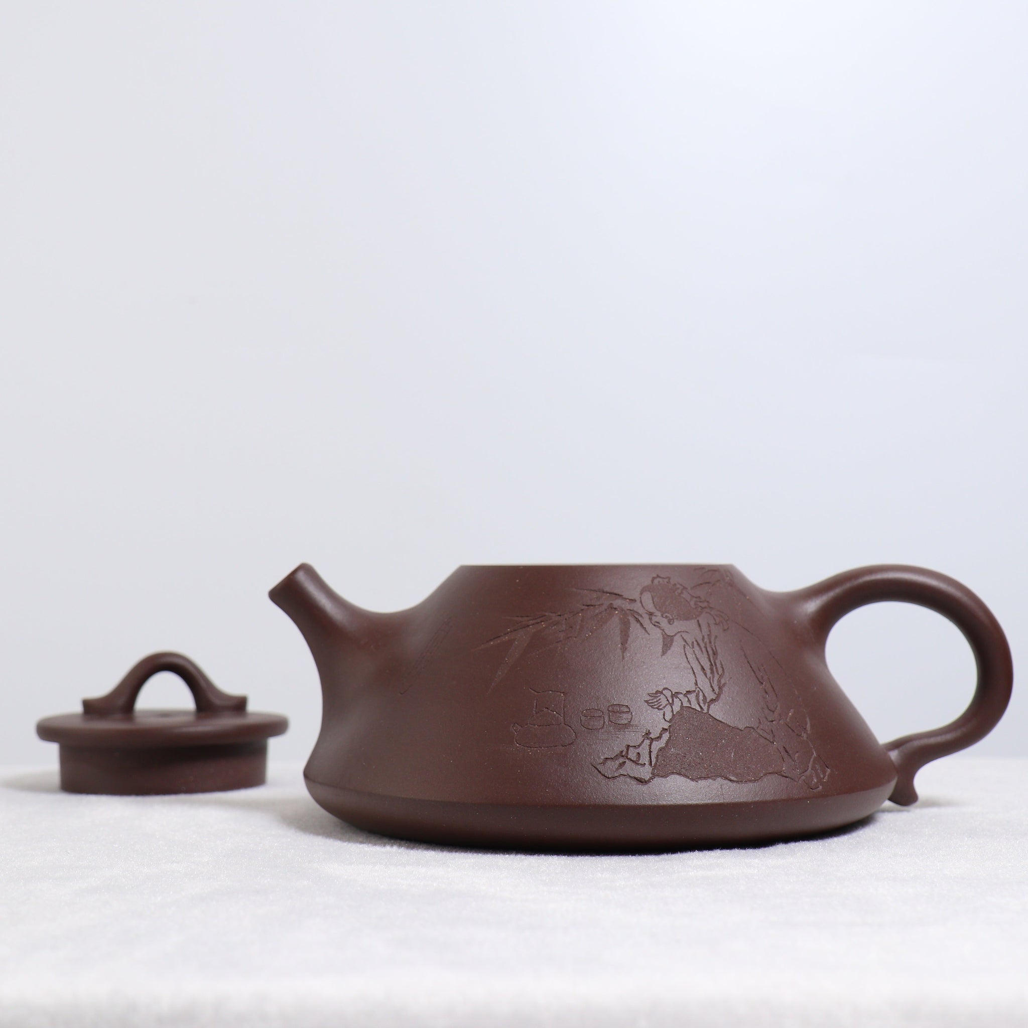 *Autumn reward｜Buy one get three free*【Stone Scoop】Original Purple Clay Carved Purple Clay Teapot