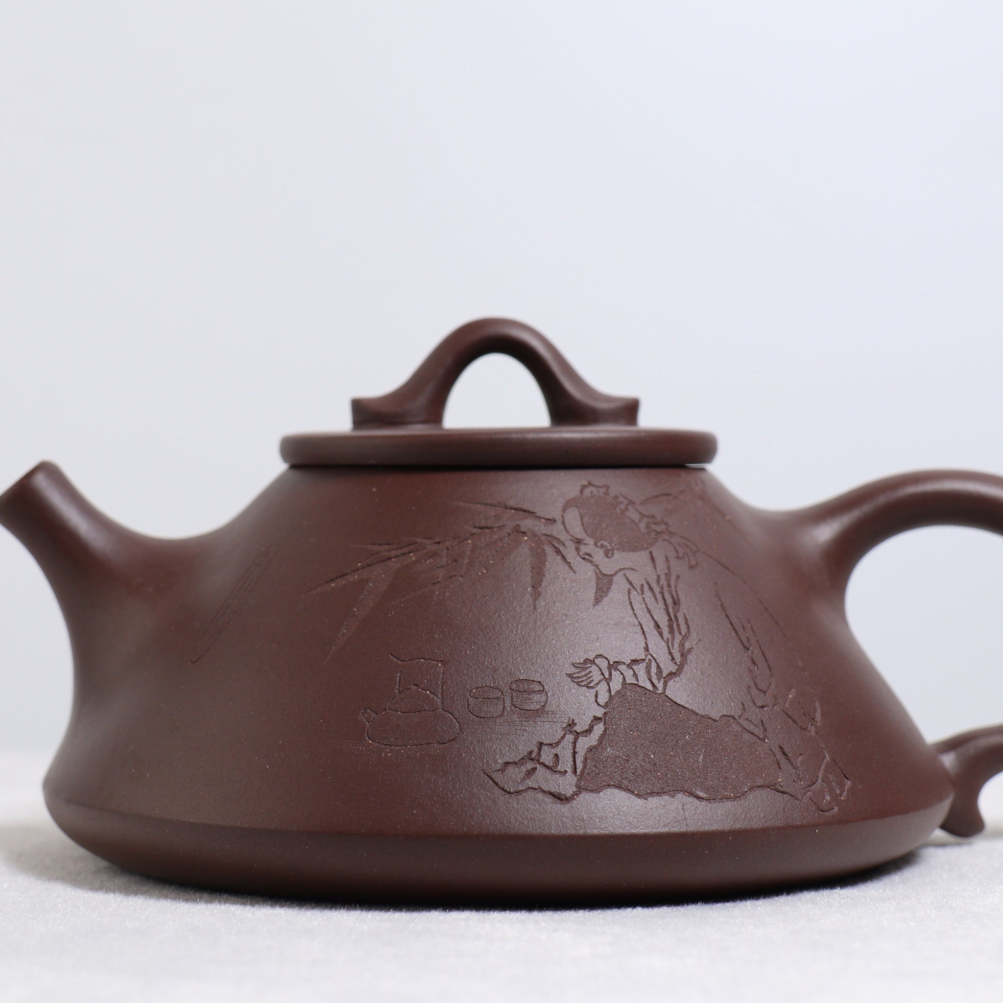 *Autumn reward｜Buy one get three free*【Stone Scoop】Original Purple Clay Carved Purple Clay Teapot