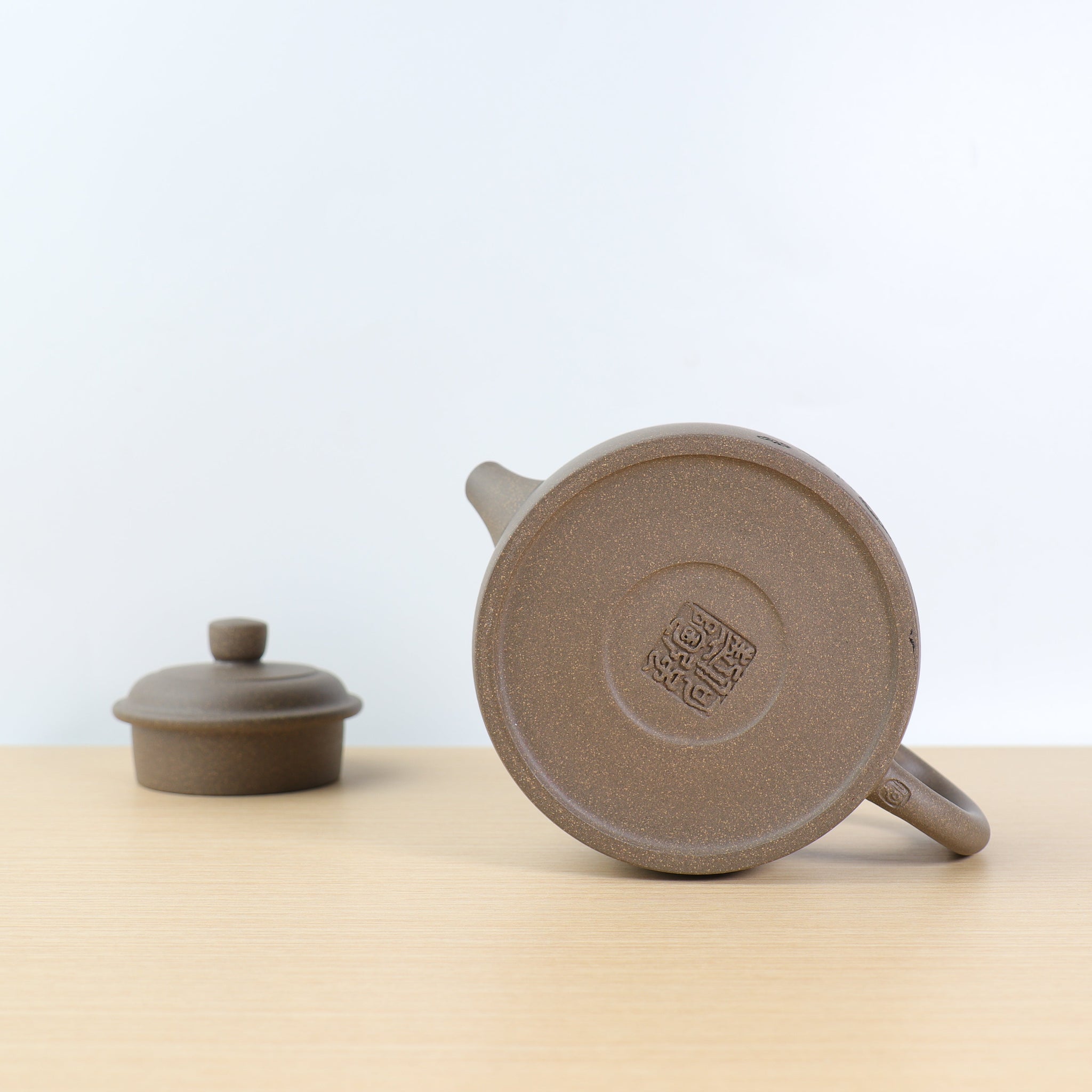 *Autumn Reward｜Buy one, get three free* [De Zhong] Purple clay teapot carved with green and gray sections