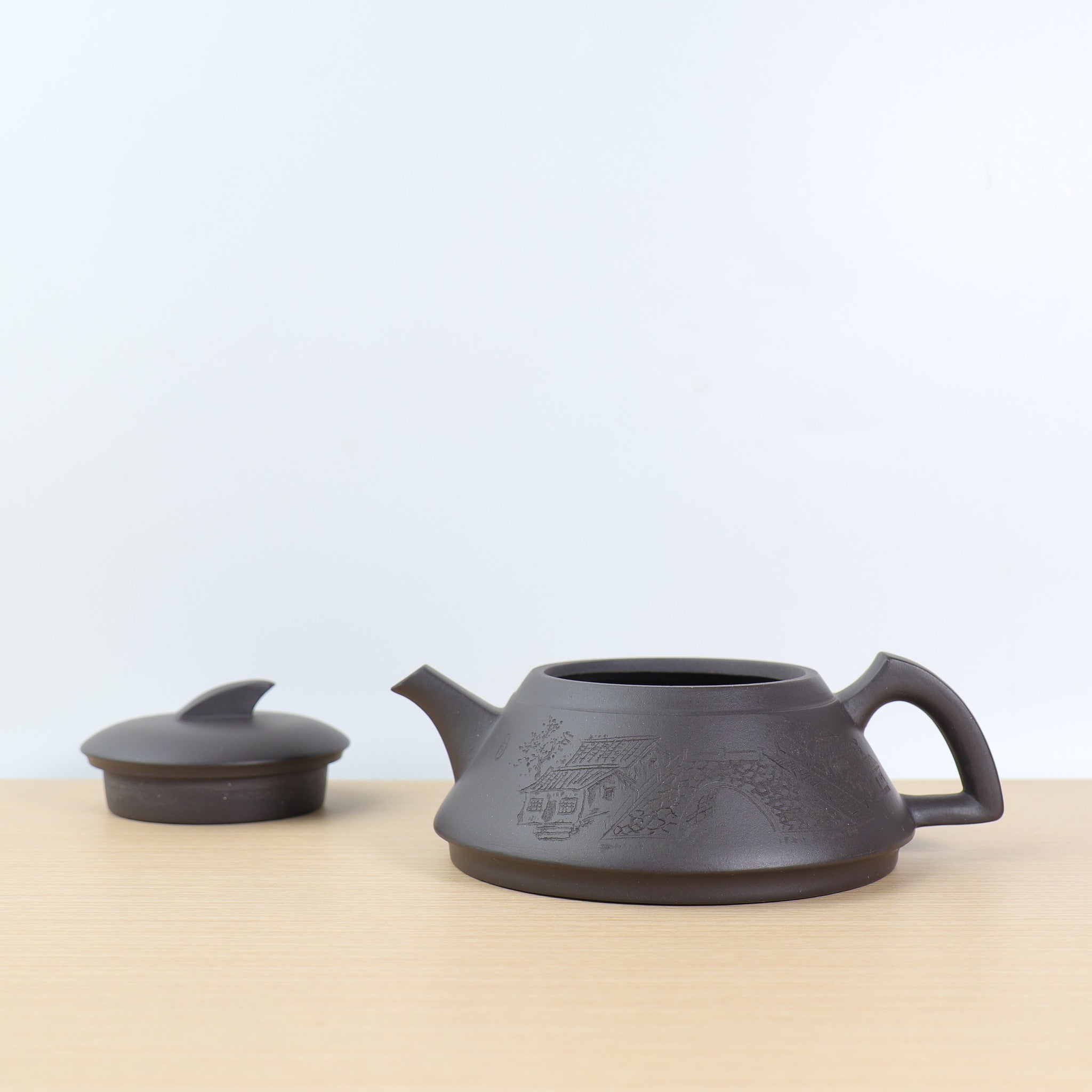 *Autumn Reward｜Buy one, get three free* [Smooth sailing] Stone Yellow Carved Purple Clay Teapot