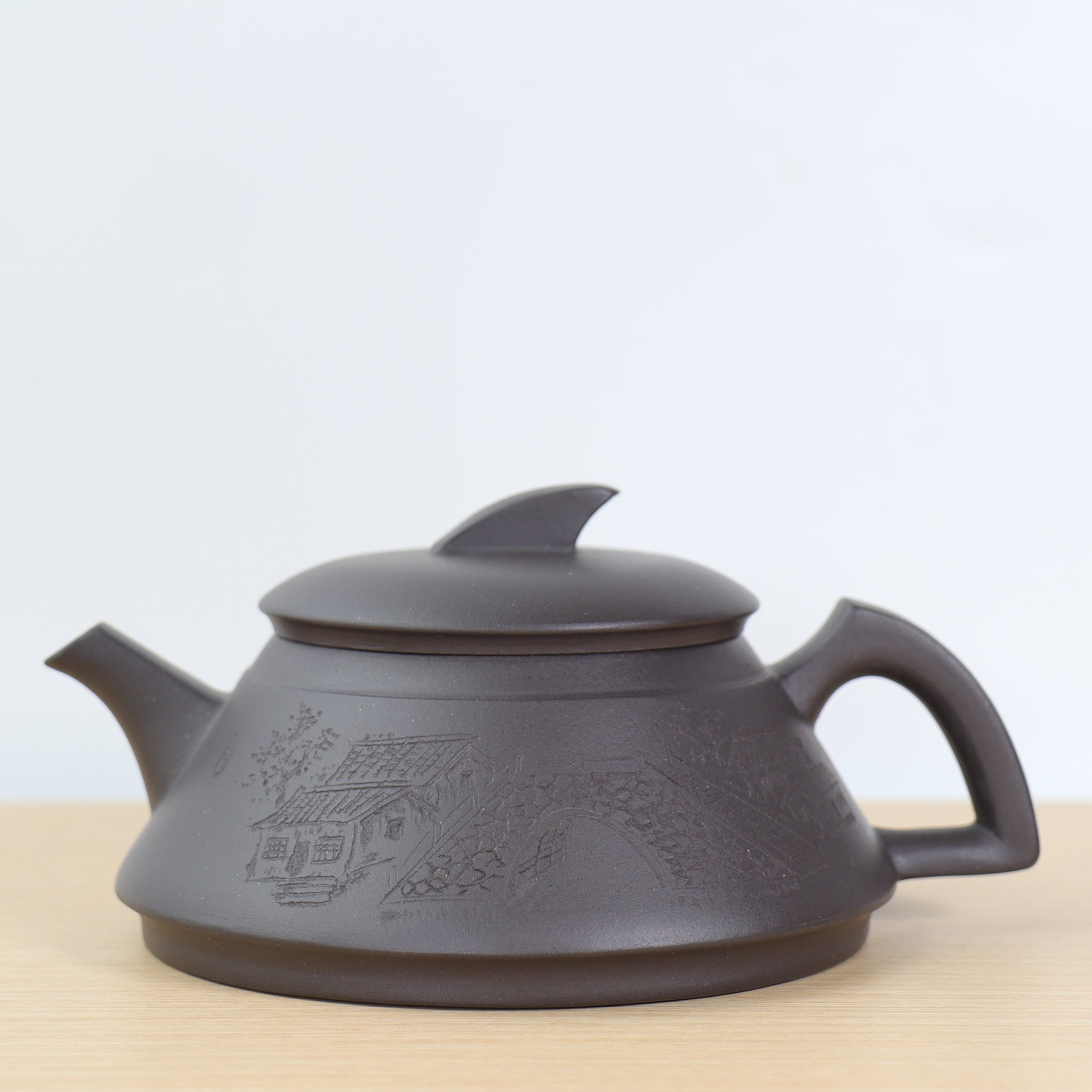 *Autumn Reward｜Buy one, get three free* [Smooth sailing] Stone Yellow Carved Purple Clay Teapot