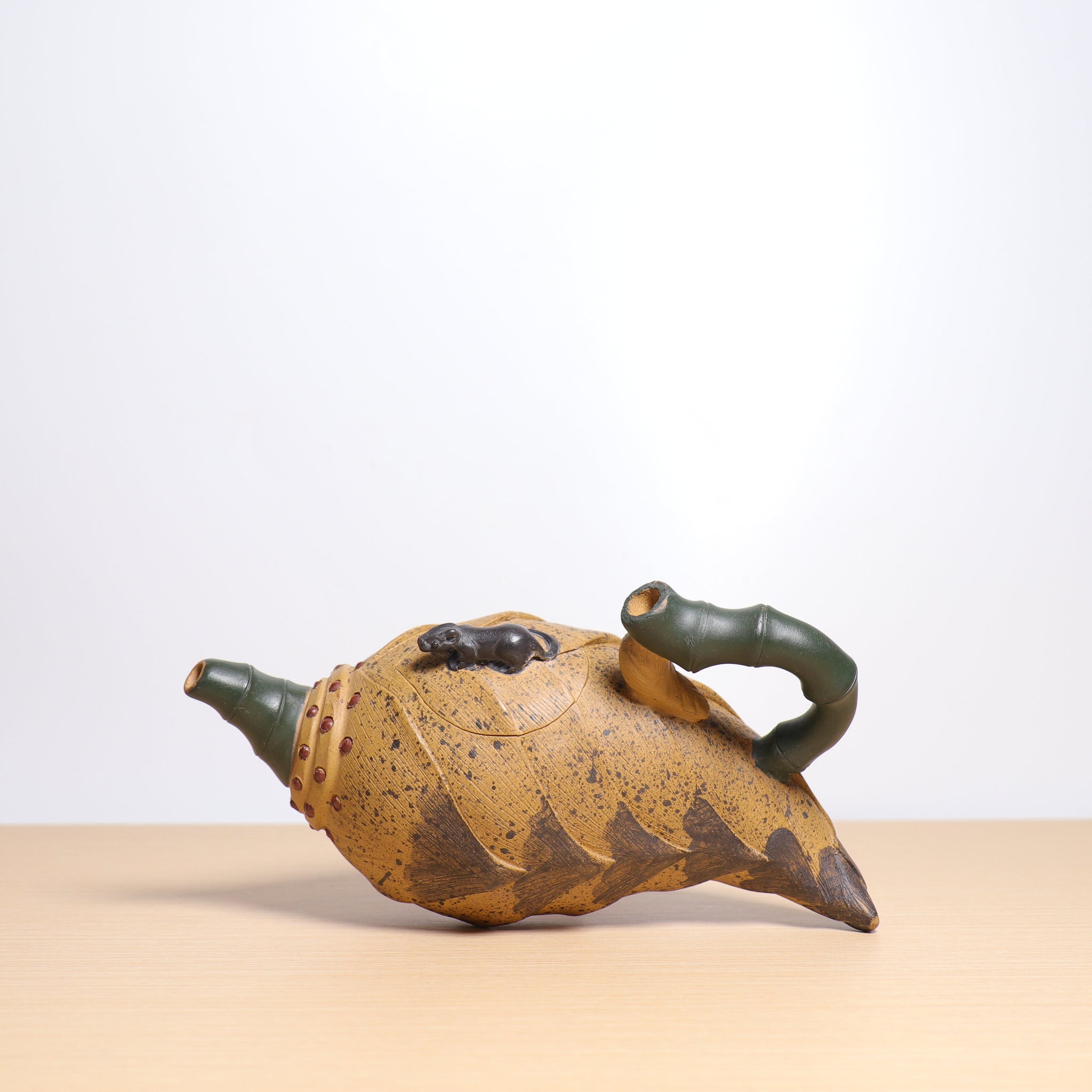 (Sold) *Autumn reward｜Buy one get three free* [Bamboo Zheng] Raw ore mud bionic purple sand teapot