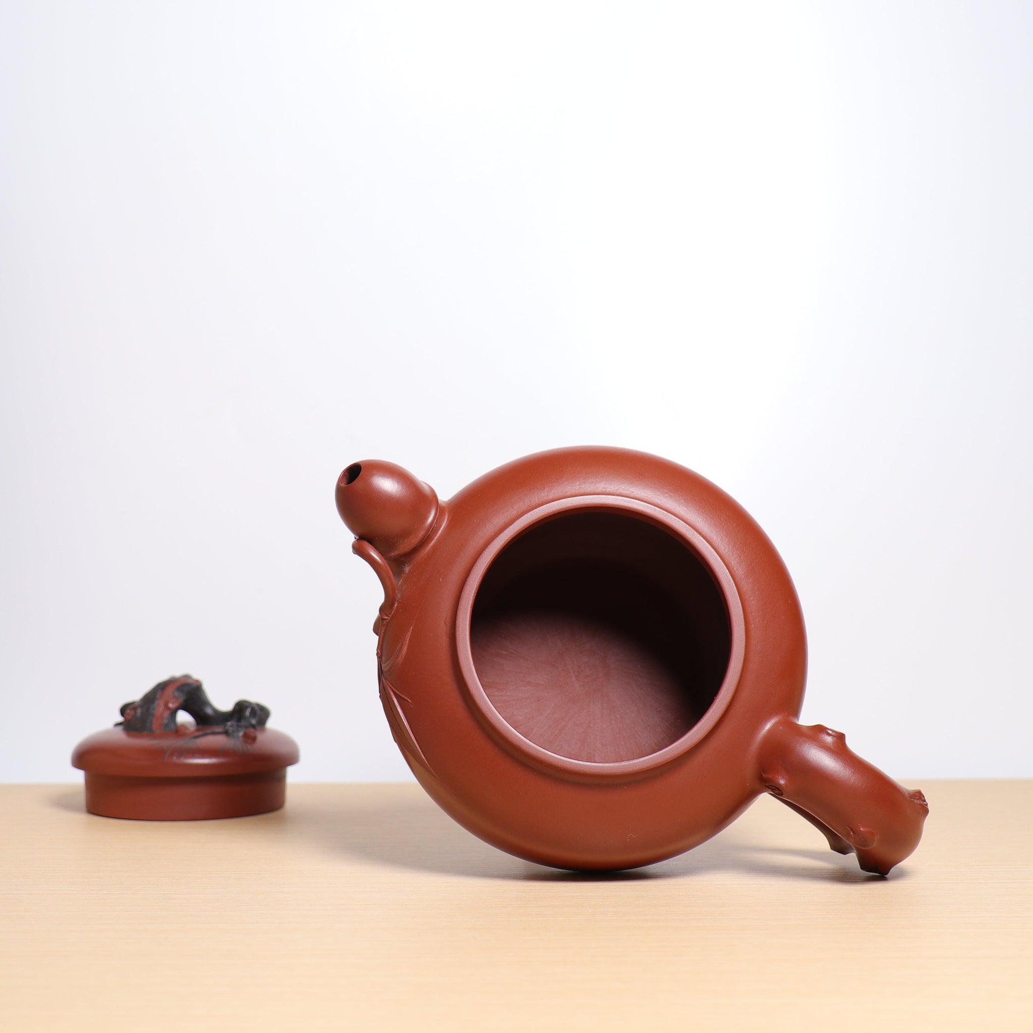 *Autumn reward｜Buy one get three free* [Hanjun Bamboo and Pine Pot] Original Mineral Dahongpao Decal Purple Clay Teapot