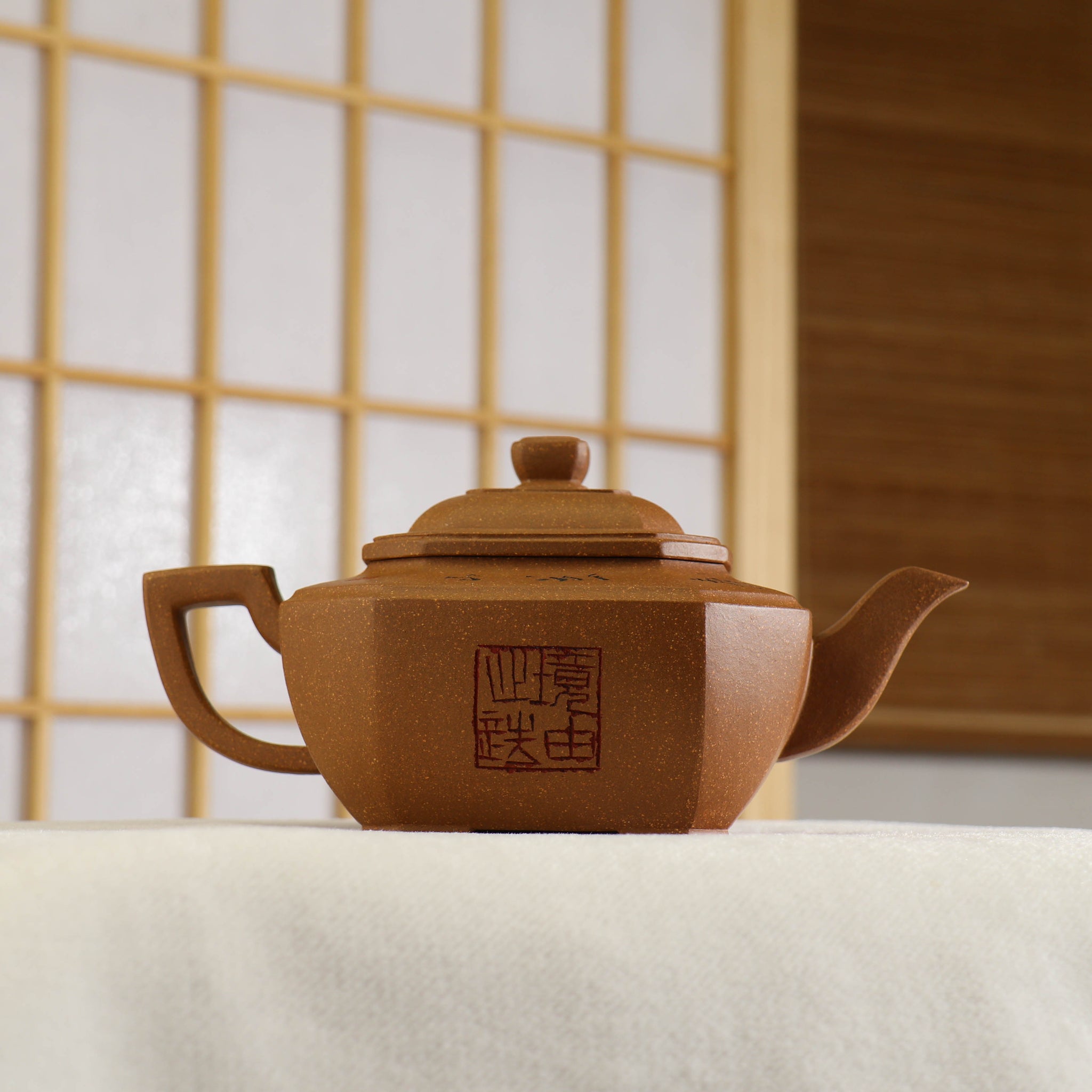 【境由心生】全手工蟹黃段泥刻畫紫砂茶壺