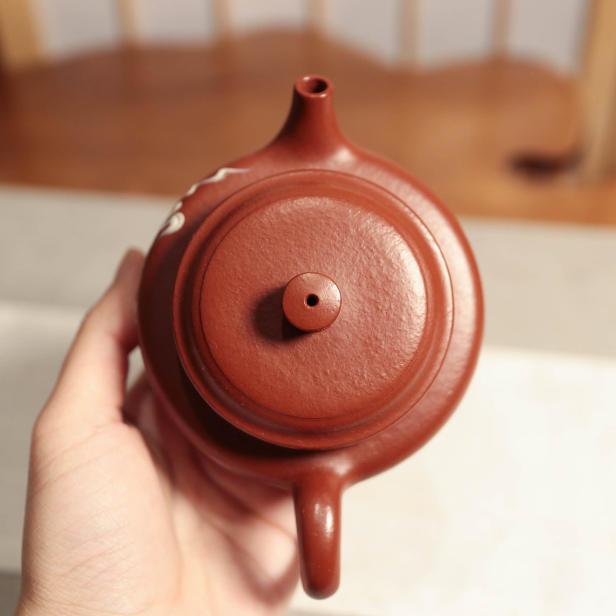 [De Zhong] Zhuni Dahongpao Clay Painted Purple Clay Teapot