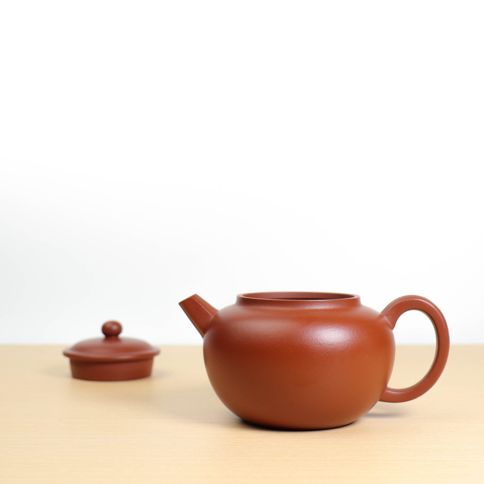 （已售出）【圓珠】朱泥簡樸紫砂茶壺