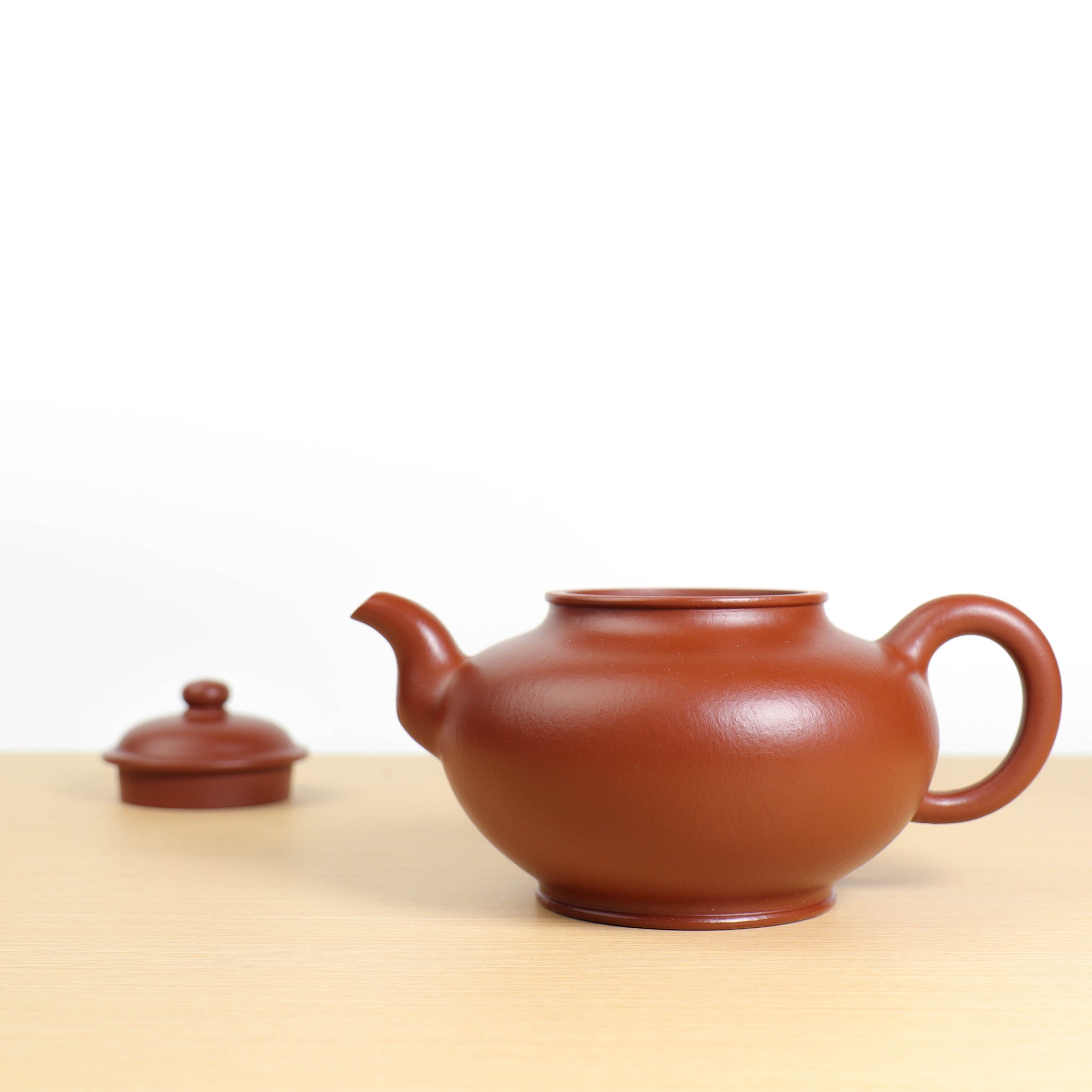 (Sold) [Guji] Fully handmade raw ore red clay elegant purple sand teapot