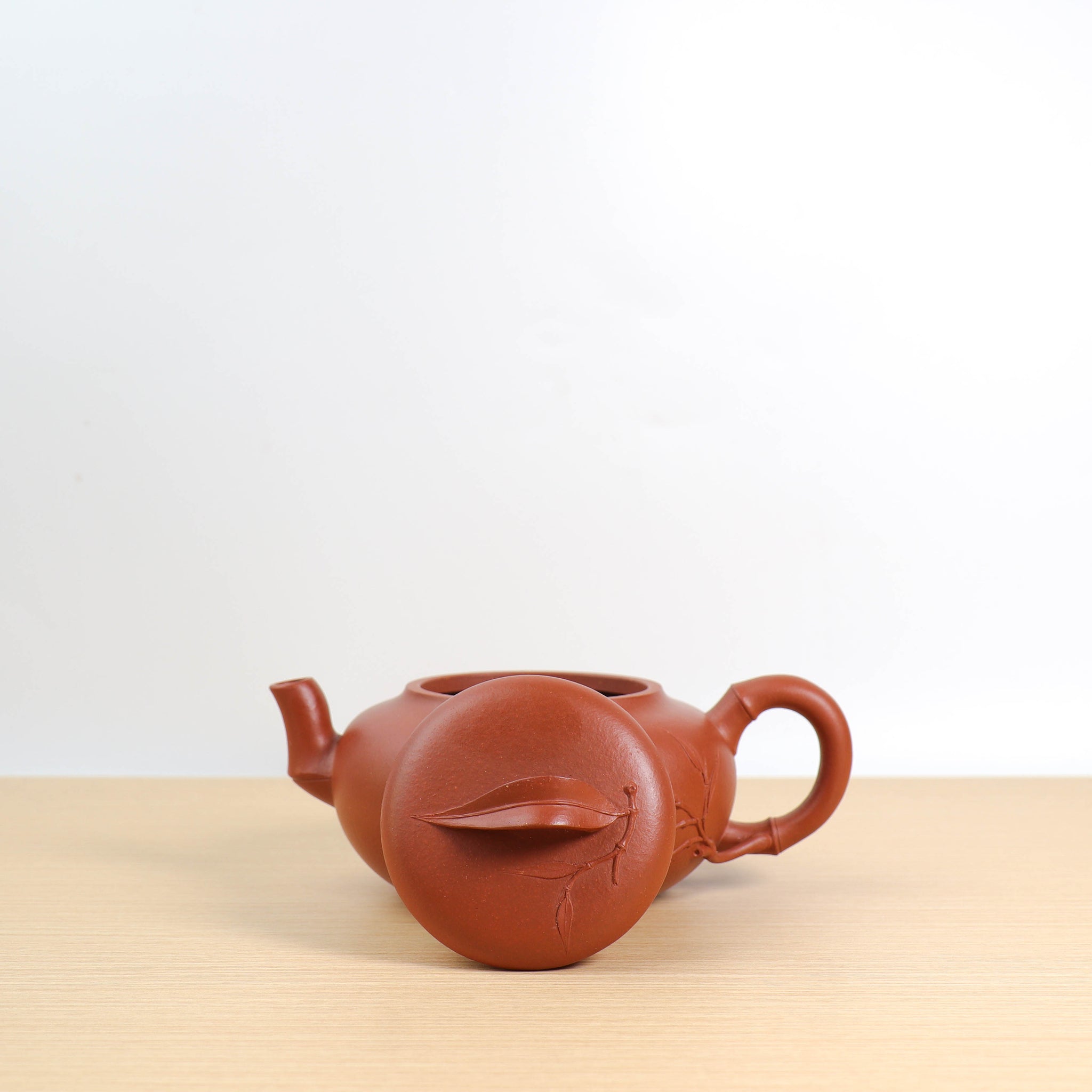 【秀竹】全手工紅清水泥仿生紫砂茶壺