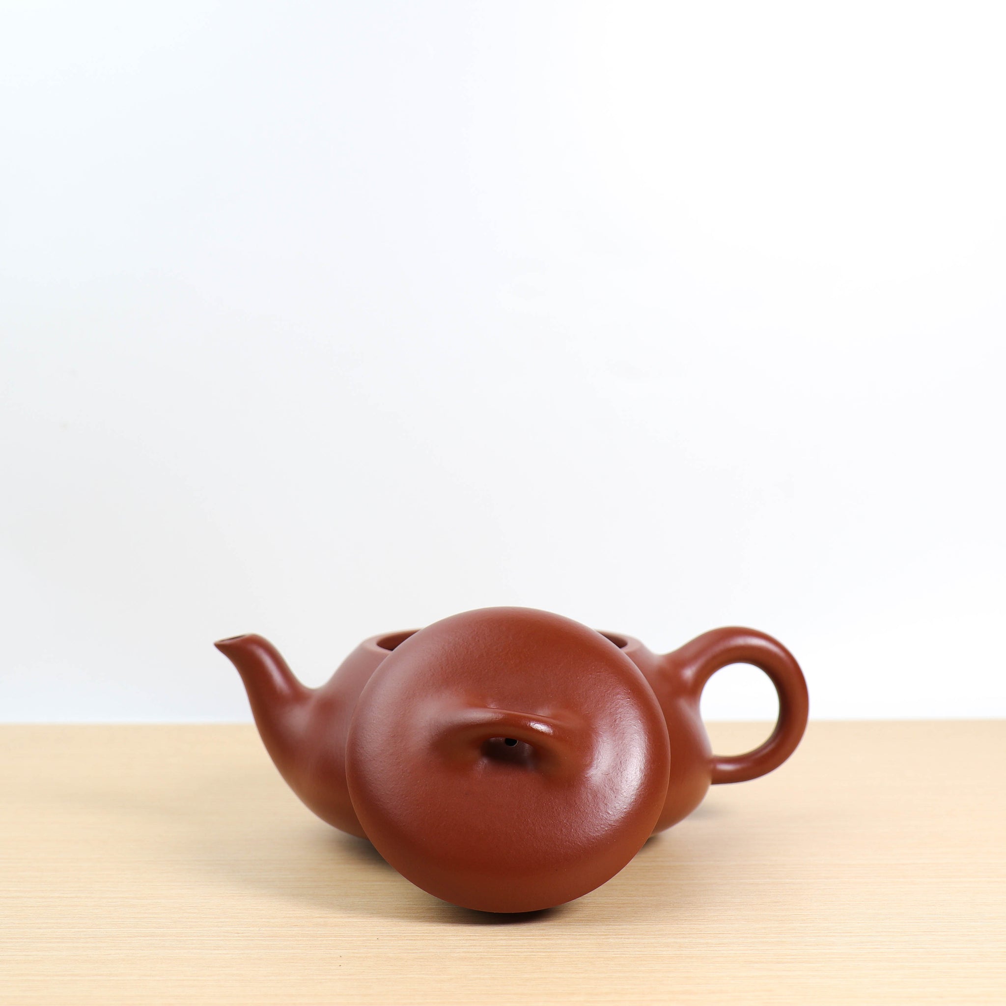 (Sold) [Hantang Stone Scoop] Fully handmade raw ore cinnabar mud and purple sand teapot