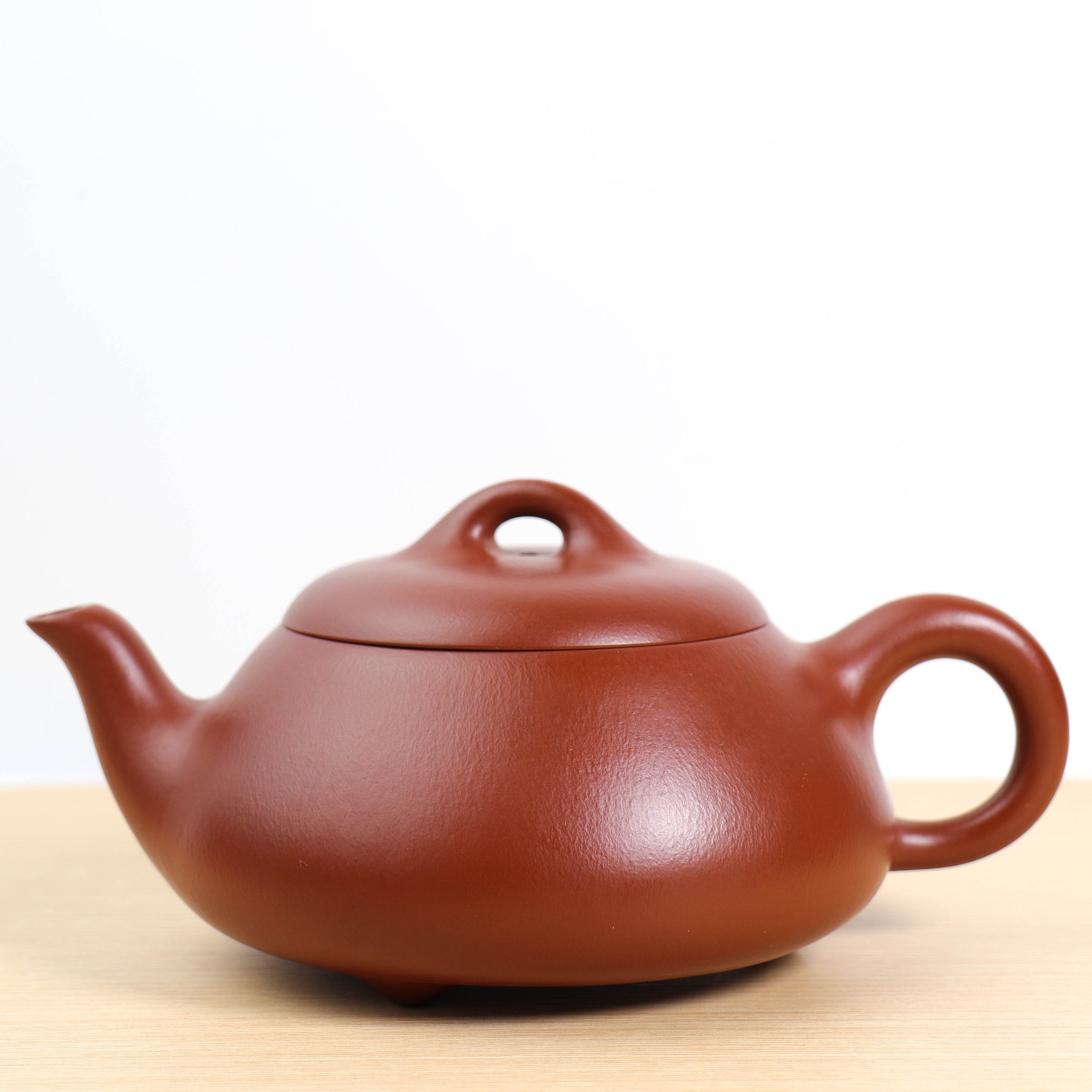 (Sold) [Hantang Stone Scoop] Fully handmade raw ore cinnabar mud and purple sand teapot