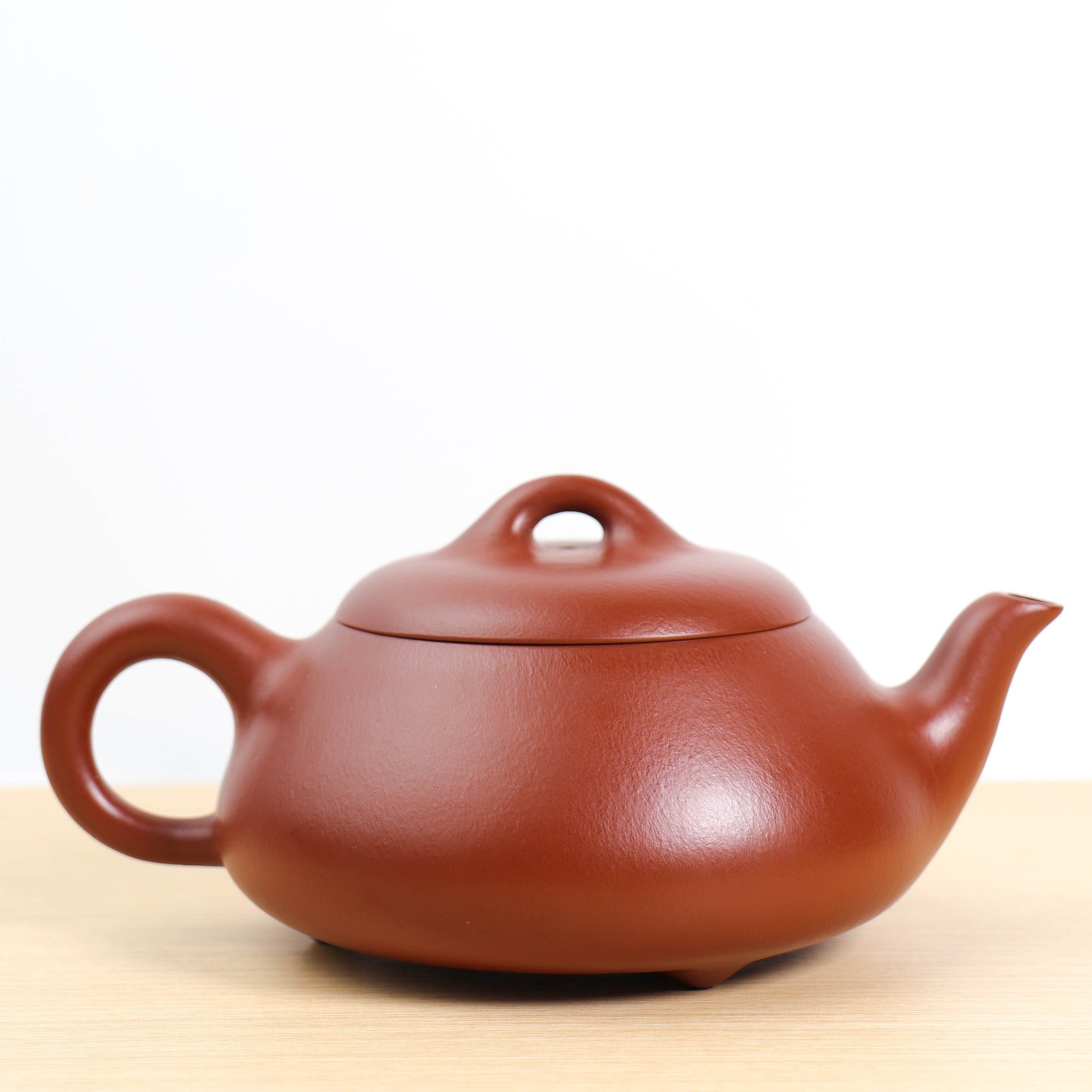 (Sold) [Hantang Stone Scoop] Fully handmade raw ore cinnabar mud and purple sand teapot