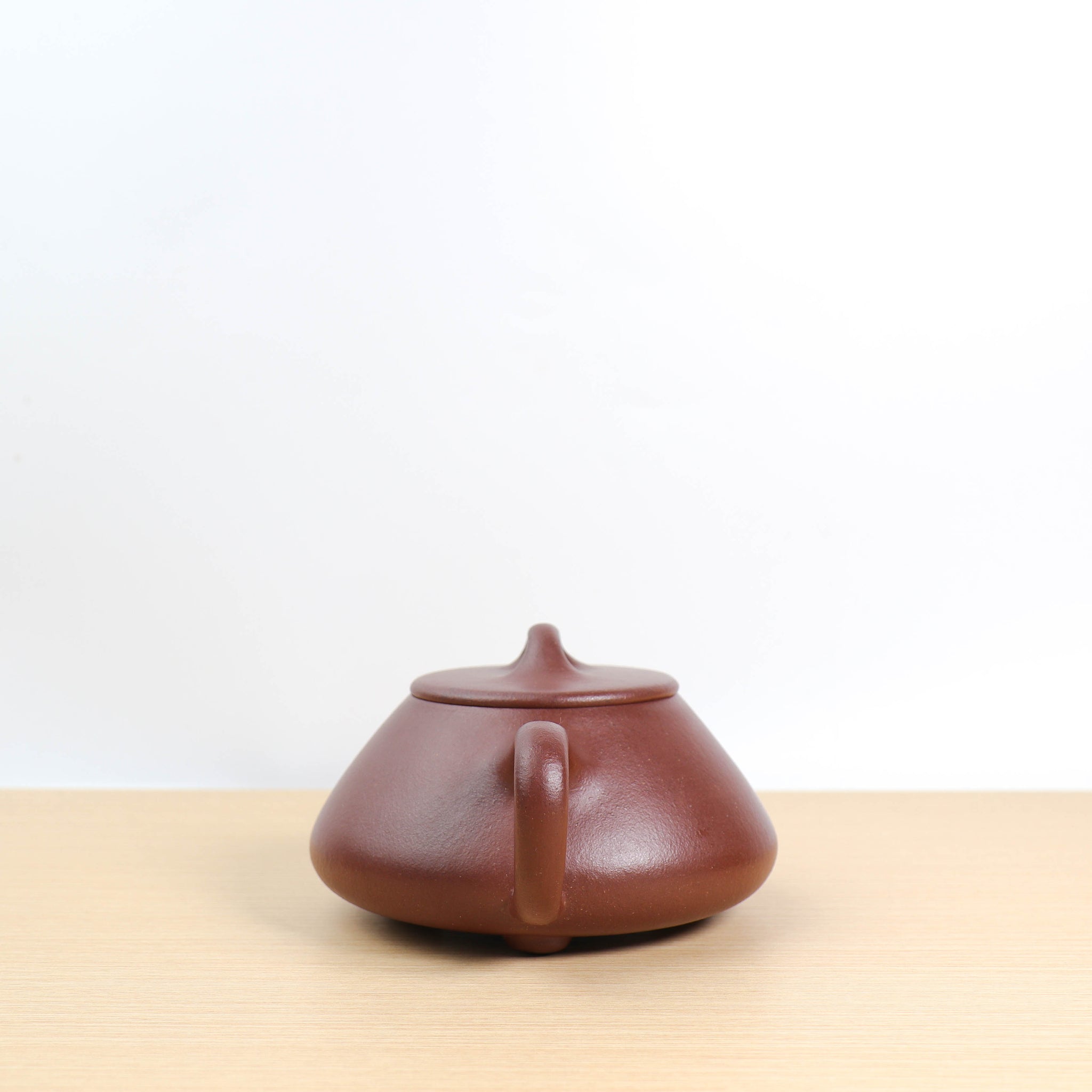 (Sold) *New Product* [Flat Lid Stone Scoop] Raw Mineral Dragon Blood Sand Classic Purple Clay Teapot