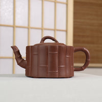 [Bundle of Bamboo] Fully Handmade Purple Clay Teapot with Bamboo Meaning and Purple Clay Teapot