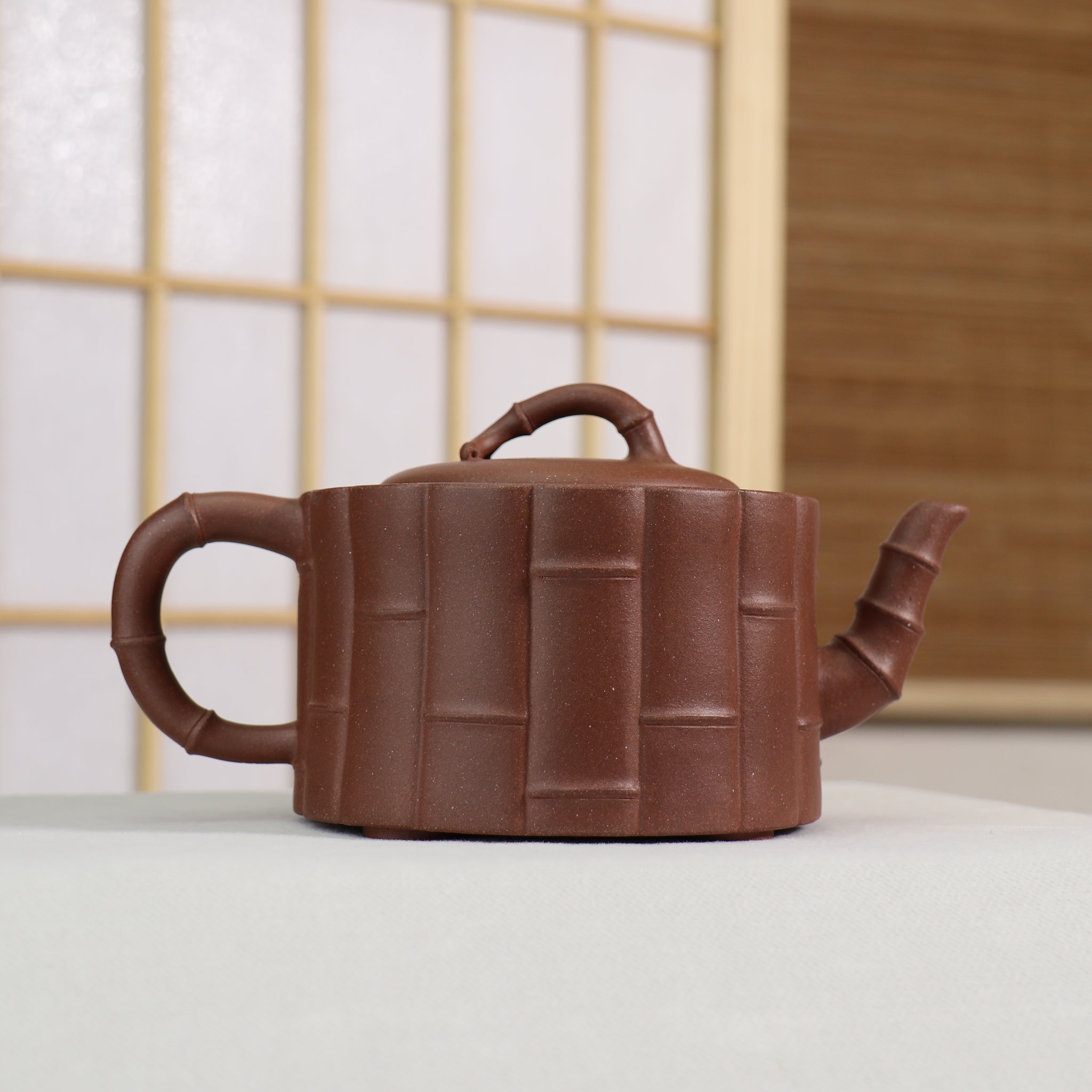 [Bundle of Bamboo] Fully Handmade Purple Clay Teapot with Bamboo Meaning and Purple Clay Teapot