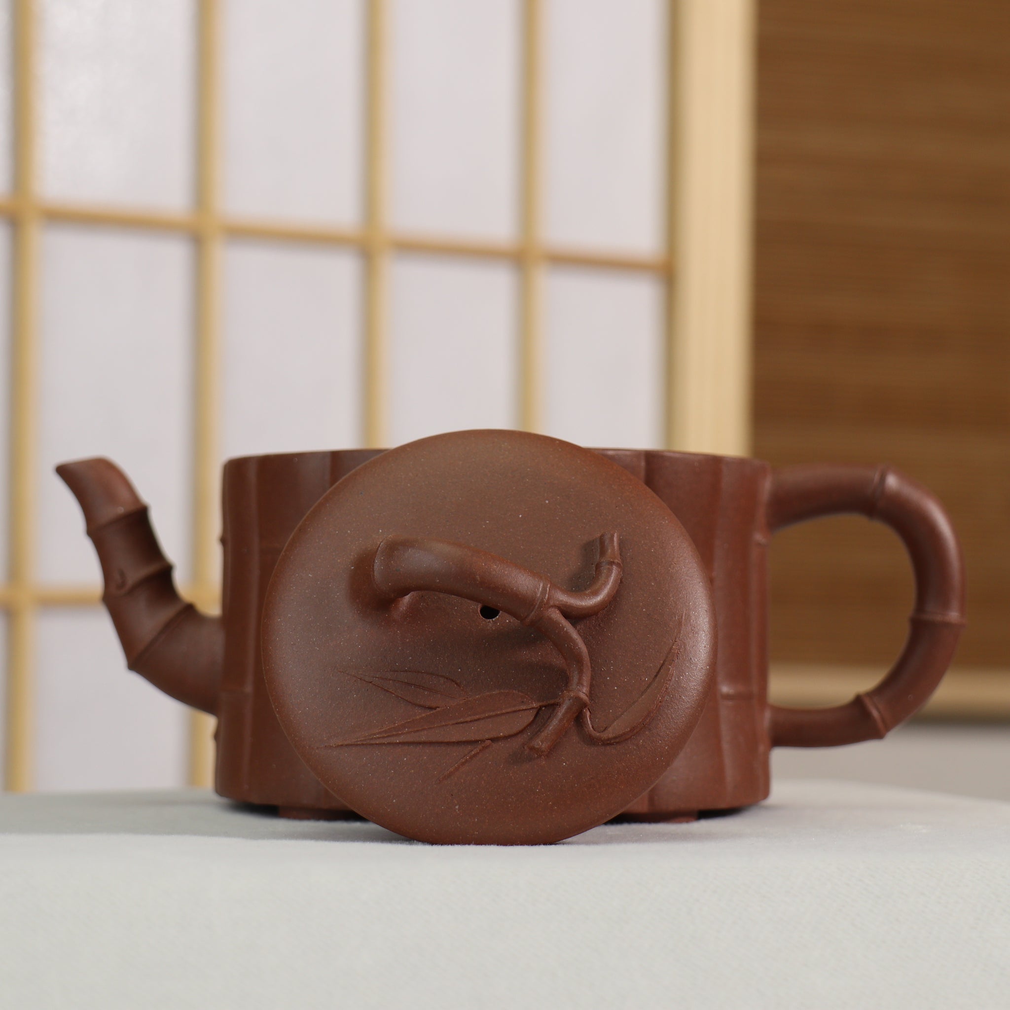 [Bundle of Bamboo] Fully Handmade Purple Clay Teapot with Bamboo Meaning and Purple Clay Teapot